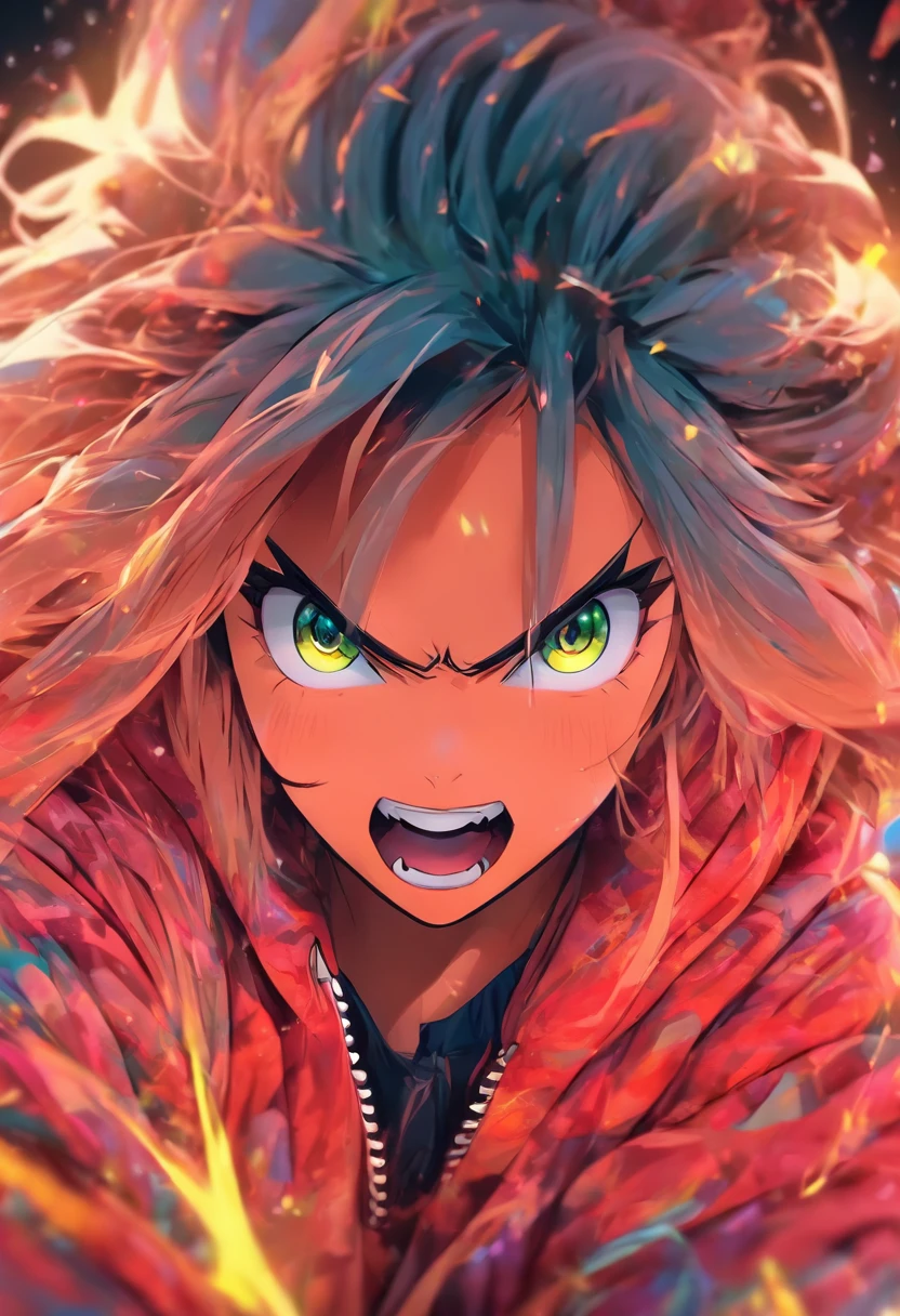 Top quality, Masterpiece, high resolution, 8K, Hoodie and anime style girl, One girl, detailed line art, Digital enhancement, Close up, Anime core, Flowing fabric,rot,torogao,Various expressions,Grimacing