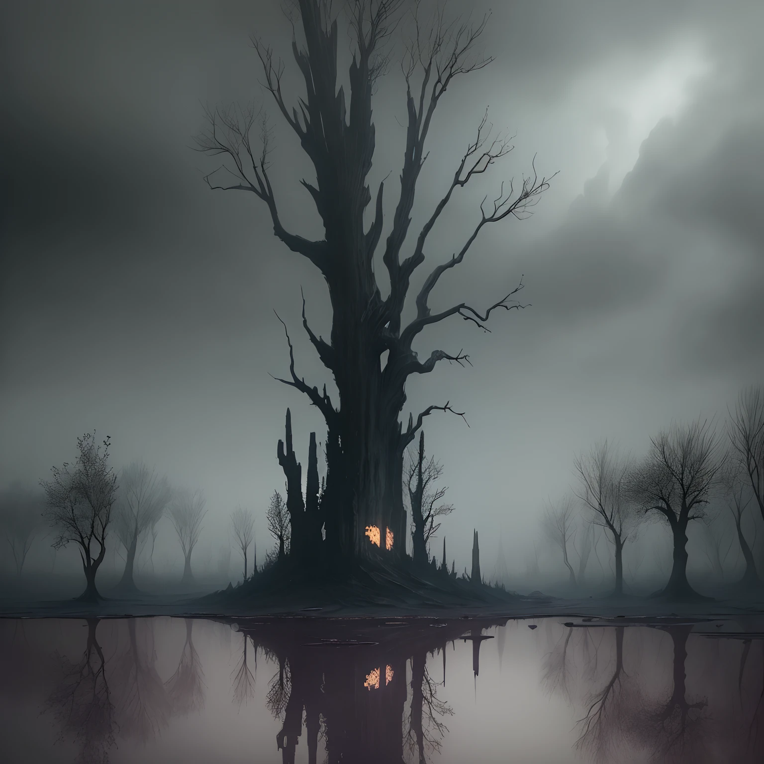 (Best Quality,4k,8K,hight resolution,Masterpiece:1.2),Ultra-detailed,Realistic:1.37,Horror,Intrusive atmosphere,mysterious,Dystopian setting,Reflections of broken glass,The Dark Figure,twisted trees,Desert Garden,Sinister Skies,Gothic-style lighting,Subtle color palette,Creepy vibes,Deep sorrow,loneliness,aches in the heart,Fragile soul,Strong emotions,dream-like,Obsessively beautiful,dramatic composition,Surrealist interpretation,Gloomy melodies,Powerful lyrics,An emotional journey.