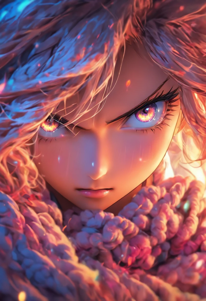 Top quality, Masterpiece, high resolution, 8K, Hoodie and anime style girl, One girl, detailed line art, Digital enhancement, Close up, Anime core, Flowing fabric,rot,torogao,Various expressions,opens his eyes wide,Unbelievable expression