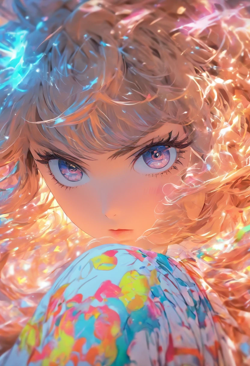 Top quality, Masterpiece, high resolution, 8K, Shirt and anime style girl, One girl, detailed line art,  Digital enhancement, Close up, Anime core, Flowing fabric，Cover your face