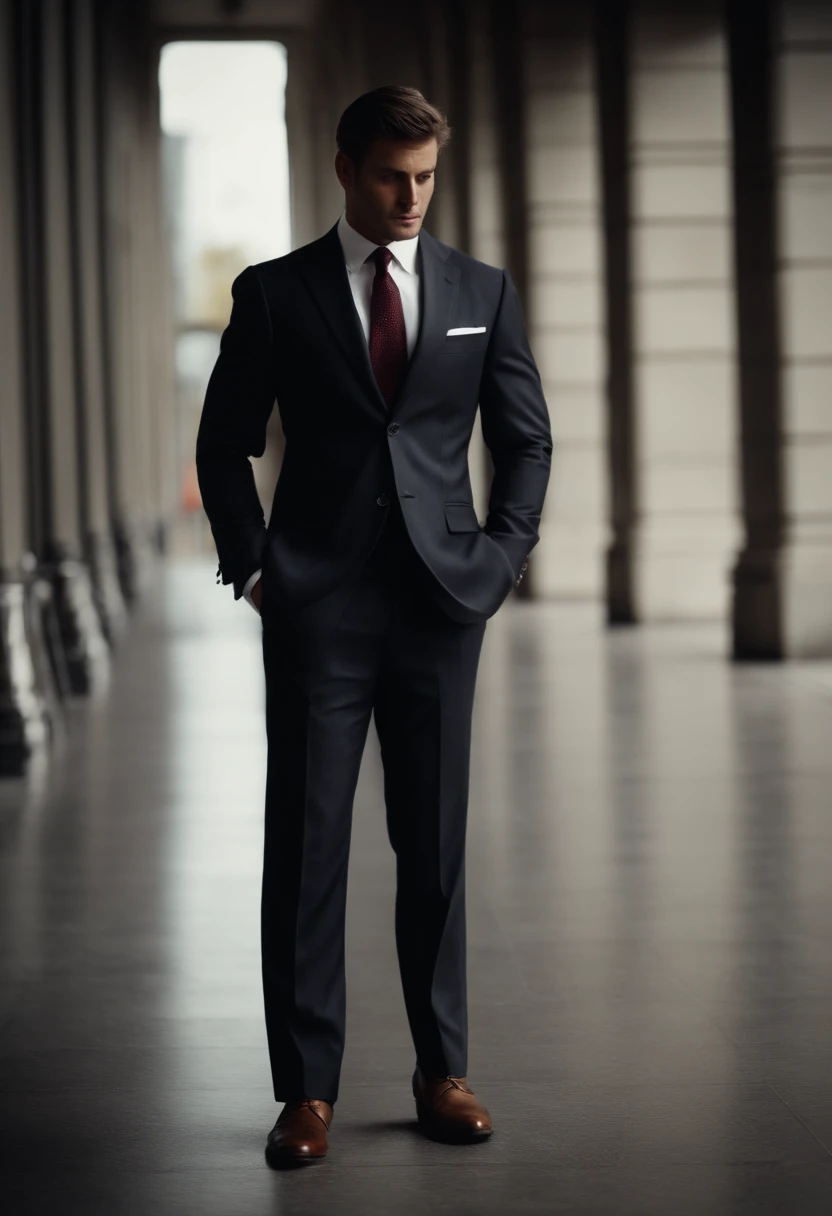 arafed man in a suit adjusting his tie in the dark, wearing a suit and a tie, wearing suit and tie, subject detail: wearing a suit, wearing a suit and tie, wearing business suit, wearing a business suit, wearing suit, wearing robes and neckties, suit and tie, wearing a suit, wearing a strict business suit, wearing black business suit