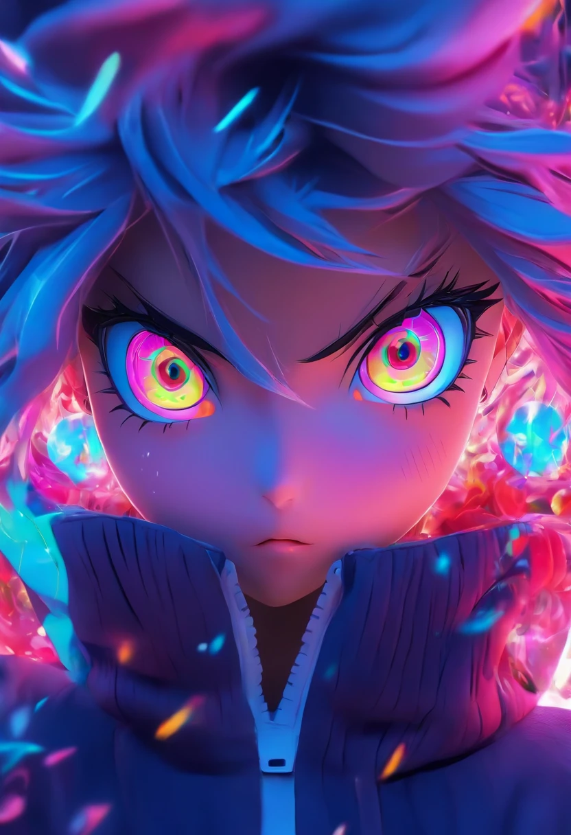 Top quality.。.。.。.3D.Masterpiece, high resolution, 8K, Hoodie and anime style girl, One girl, detailed line art,  Digital enhancement, Close up, Anime core, Flowing fabric，Grimacing，Big eyes cute