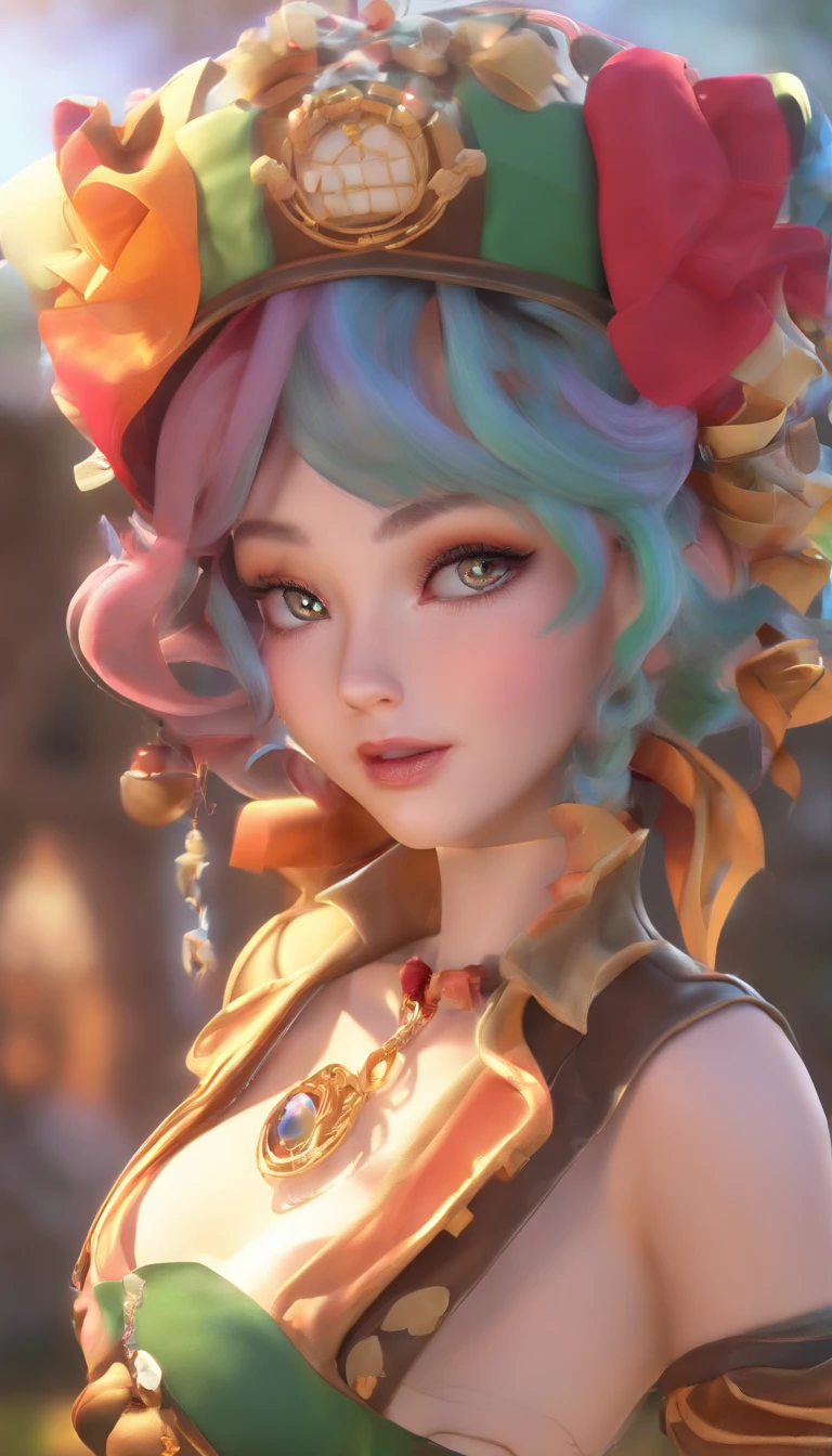 Fantasy, 1 , cottage, human, tetas grandes, bellybutton, ,(Masterpiece, Best Quality), sidelightning, ,beautiful detail eyes, Slave Chain, slave collar, liying on bed, slave clothing, eyes rolling, stick out tongue, with tongue, the madhatter, open mouth, screaming, ahegao, heavy breathing, blusher, the sweat, slave clothing, multi-colored hair, Short hair