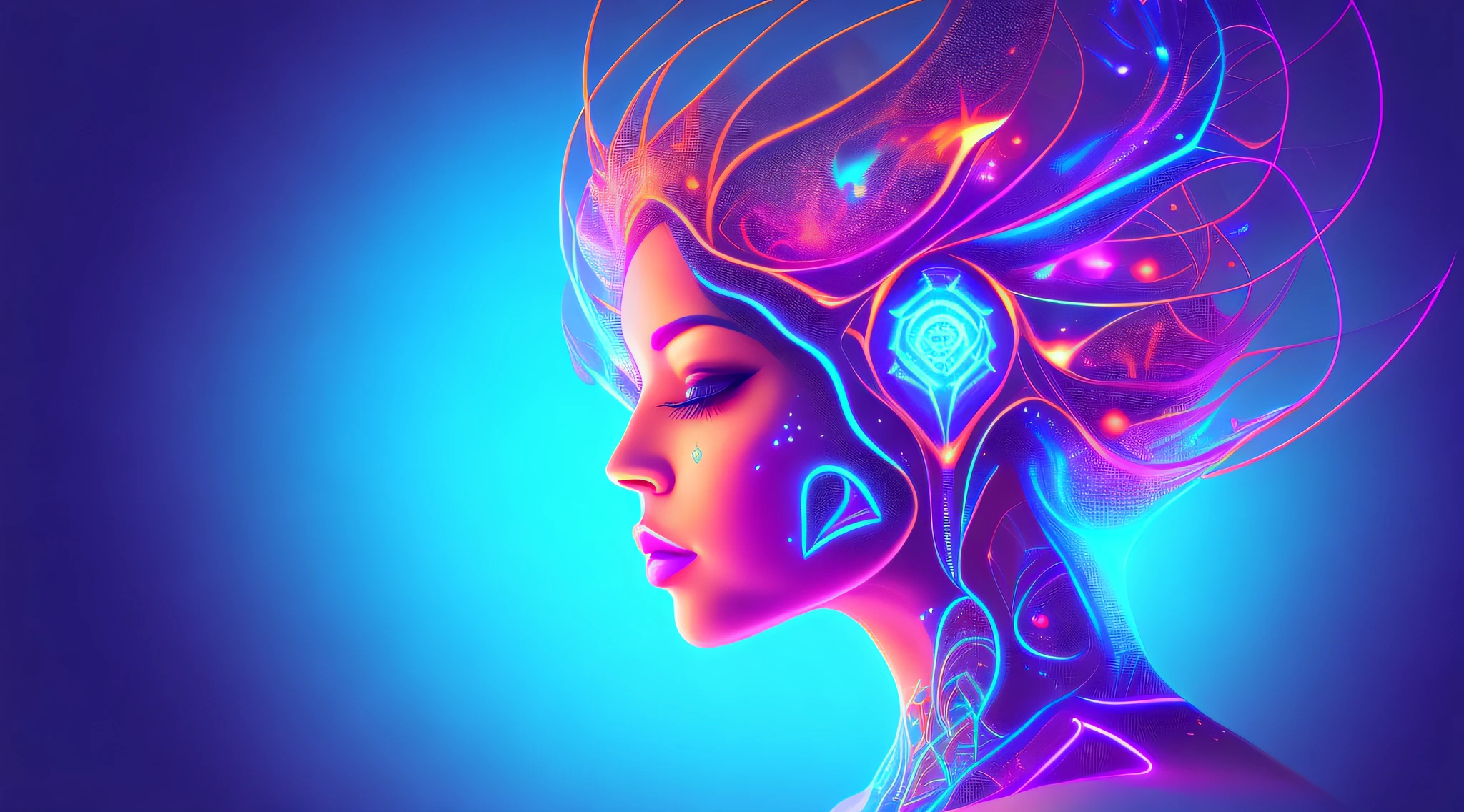 a digital painting of a woman's face, intricate neon circuit pattern, poly low contours, avatar image, brandon woelfel, neural machine, intricate led jewelry, DNA threads, grid and web, side profile art, a digital painting of a woman with shiny hair, neon outlines, featured in polycount, intricate portrait design, abstract album cover, avatar image, vector design, beautiful avatar images, A digital painting of a woman with flowers in her hair, intricate futuristic led jewelry, deviantarz, emerging from blue fire, side profile portrait waist up, art cover illustration, aesthetics!!!!! female genius, inspired by Sam Spratt, intricate mechanical body, luminous, by Yang Buzhi, render ultra detailed complex 3d of a beautiful porcelain profile android face woman, cyborg, robotic parts, 150 mm, beautiful soft light studio, rim light, vibrant details, luxurious cyberpunk, lace, hyperrealistic, anatomical, facial muscles, cables electric wires, microchip, elegant, beautiful background, octane render, H. R. Giger style, 8k, best quality, masterpiece, illustration, an extremely delicate and beautiful, extremely detailed, CG, unit, wallpaper, (realistic, photo-realistic: 1.37), amazing, finely detailed, masterpiece, best quality, official art, extremely detailed CG 8k wallpaper unit, absurd, incredibly absurd, robot, halmet silver, full body, sitting, a digital painting of a woman's face, beautiful sci fi art, inspired by Cyril Rolando, 8k mandelbulber fractal, deviantarz, lighting. Intricate, neon version of Jim Burns style, humanoid flora, a meditating cyborg, dribbling illustration, intricate colorful masterpiece, a digital painting of a woman's face, elegant intricate bright lights, stuning fantasy 3 d render, nekro petros afshar, highly intricate and colorful, stunning 3d render of a fairy, modern illustration, by Olivia de Berardinis, hou