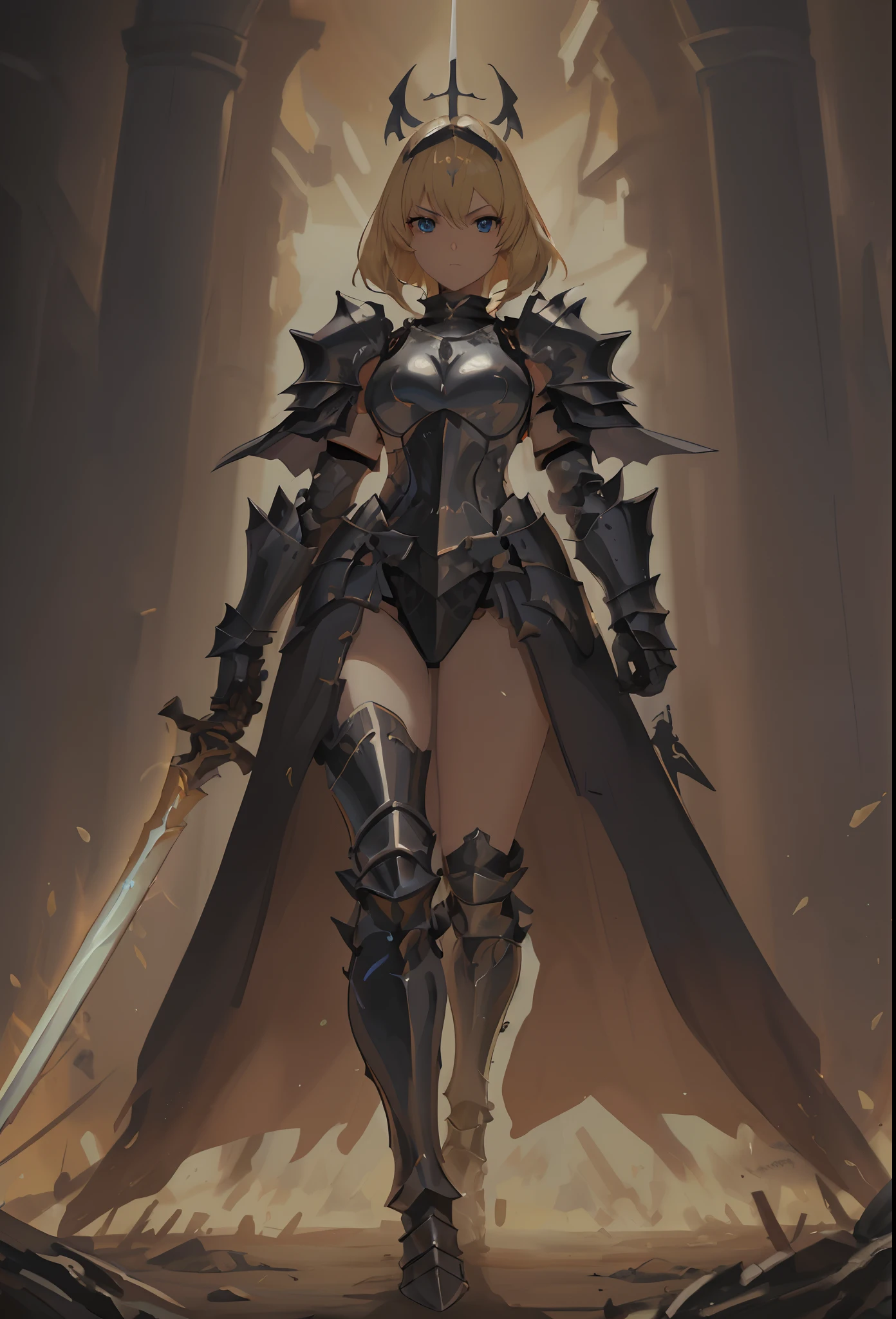 masterpiece, best quality, high resolution,
B3, 3rdClothing, 1girl, solo, weapon, sword, holding, holding weapon, holding sword, full body, looking at viewer, standing, smile, huge weapon
<lora:Fgobeastnero:0.8>