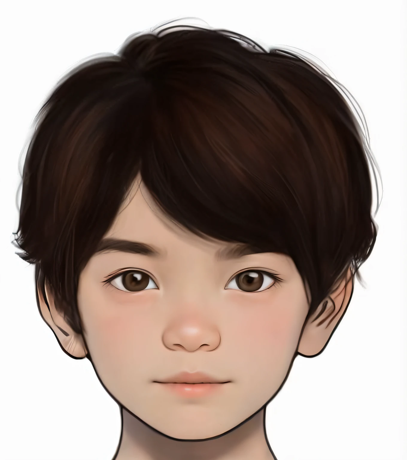 a close up of a child with a cat ears on her head, south east asian with round face, potrait, child hybrid, children, hana alisa omer, face very realistic, realistically rendered face, full protrait, generate realistic face, 3d portrait, detailed portrait, portait photo profile picture, child, ???, [ digital art ]!!