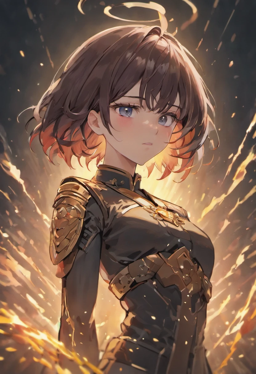 (best quality,4k,8k,highres,masterpiece:1.2),ultra-detailed,realistic:1.37,powerful,stately presence,black short hair,wearing military uniform,high-tech eyeglasses on the left eye,veteran of countless battles,commanding aura,sharp focus,strong and confident,professional,imposing posture,detailed facial features,strong and intense gaze,sophisticated technology,dominant figure,expertly crafted uniform,vivid colors,well-defined muscles,bokeh,studiously composed lighting,striking intensity,impressive and authoritative,majestic power,impeccable attention to detail