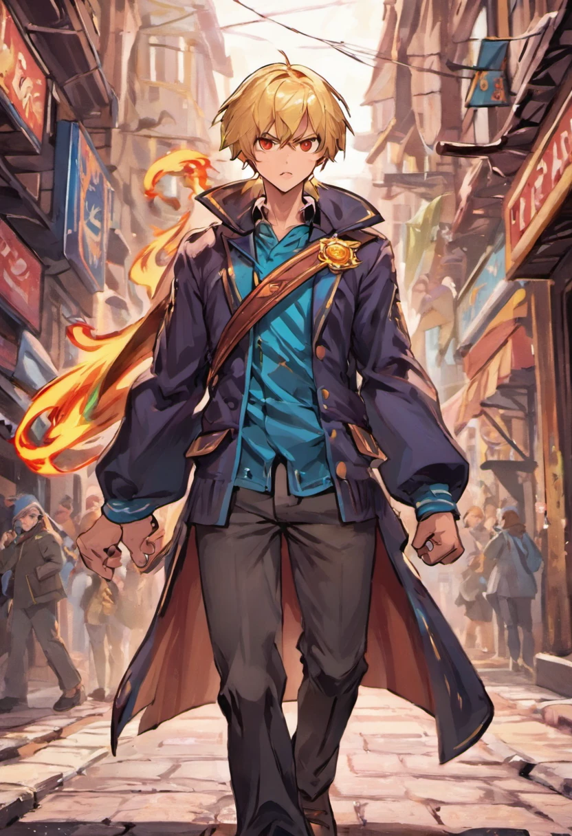Ryner Lute | The Legend Of The Legendary Heroes, walking down the street in school uniform, thoughtful