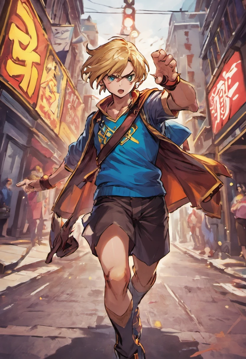 Ryner Lute | The Legend Of The Legendary Heroes, walking down the street in school uniform, thoughtful
