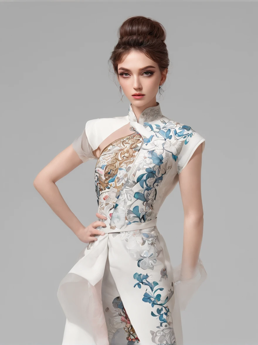 Tailor by profession,Fashion dress-up,Full body standing painting,3D立体,Detailed textures,High definition