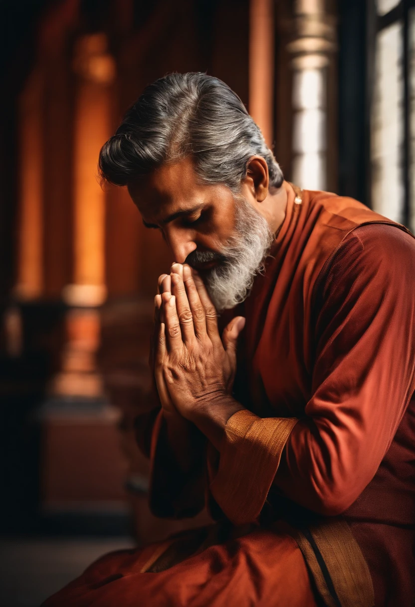 man praying