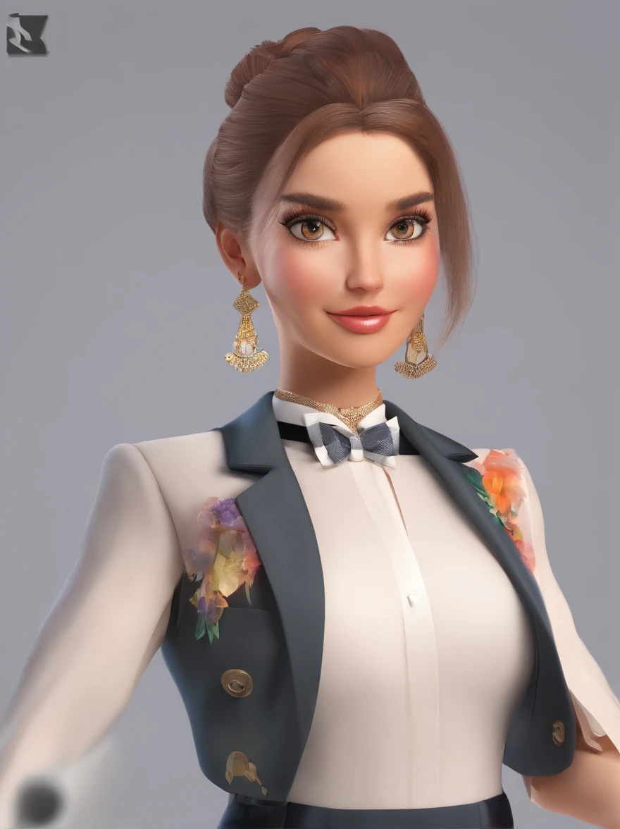 Tailor by profession，Fashion dress-up，Full body standing painting，3D立体，Detailed textures，High definition，simplebackground，Cute image。