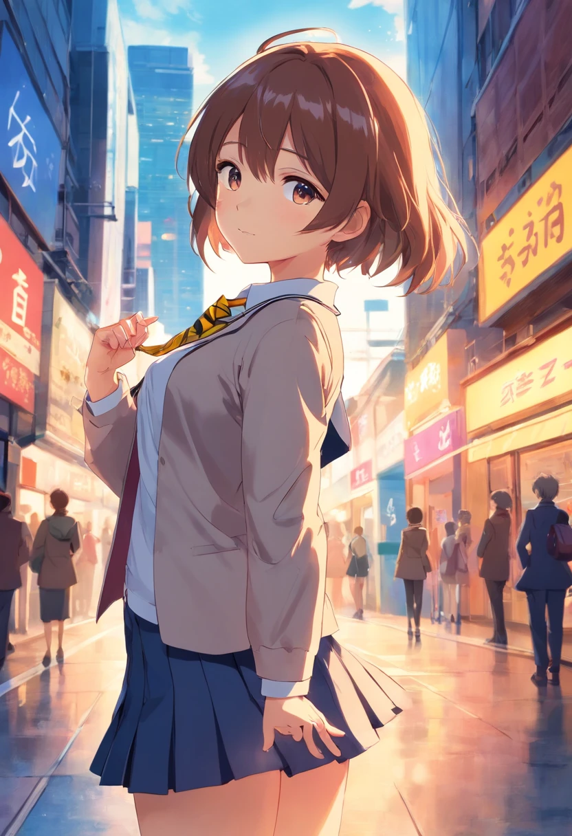 Chica de anime con uniforme escolar con corbata amarilla, como personaje de anime, Rei Hiroe, Chica de anime llamada Lucy, Anime visual de una chica linda, Mejor chica del anime, Nagatoro, ( ( ( Yoshinari Yoh ) ) ), Personaje femenino de anime, Personaje de anime, Una chica de anime, Sayori, Chiho, Wataru Kajikam fully