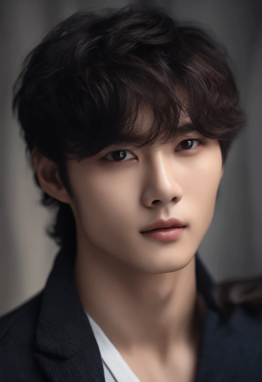 Young Korean celebrities, 1 homme, bare shoulder, cheveux courts,Soir, calme, (Eyes with realistic details, textures naturelles, realistic face detail), Breathtaking light, mou., profondeur de champ profonde, Bokeh, Vibrant details, exquisitely detailed,Enlevez votre chemise..,Very beautiful,22 ans,musculine