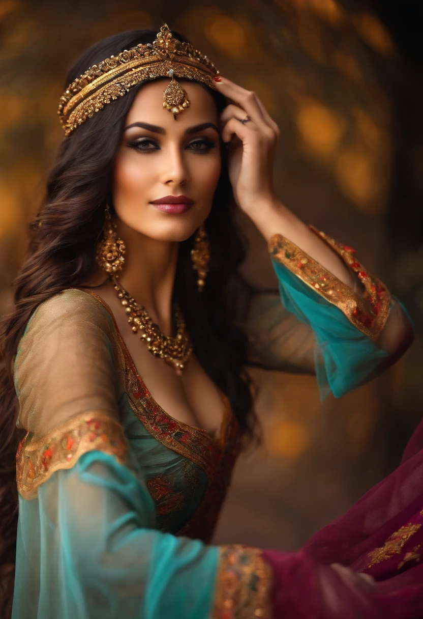 Brune qui danse orientale