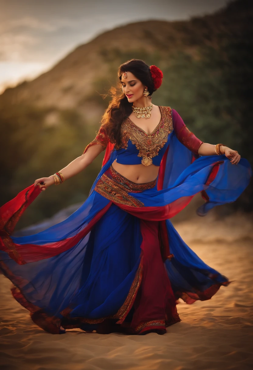 Brune qui danse orientale