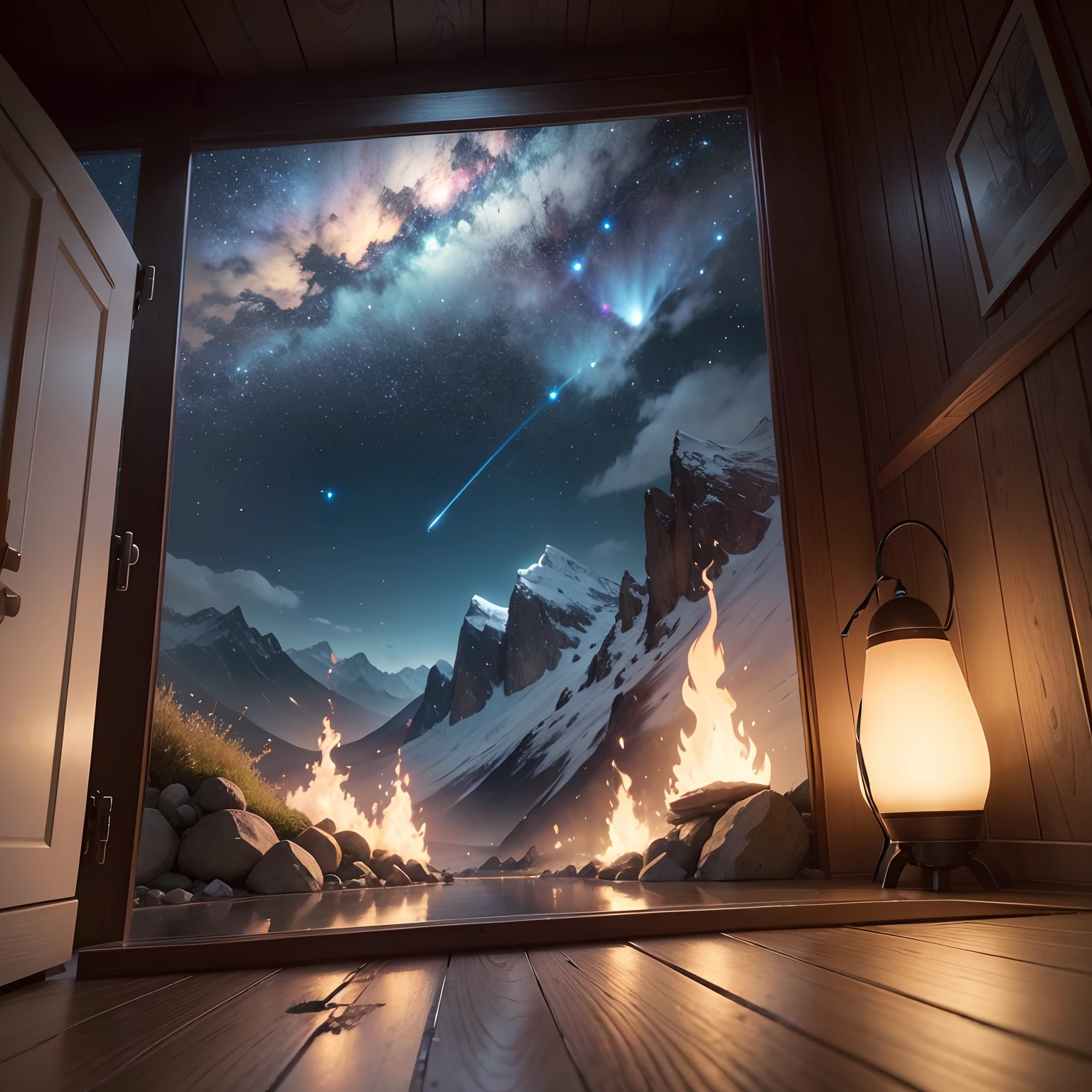 master piece, beste-Qualit, ultra-detailed, illustration, Pokémon Osselait, solo, plein air, camping, nuit, montagnes, nature, stars, lune, feu de joie, tente, sac de couchage, camping stove, woods, rochers, river, bois, smoke, ombres, contraste, ciel clair, constellations, milky way, paisible, serein, calme, tranquille, far, secluded, aventureux, exploration, escape,  independence, survie, resourcefulness, challenge, perseverance, endurance, observation, intuition, adaptability, creativity, imagination, art, inspiration, beautiful woman, wonder, gratitude, appreciation, relaxation, plaisir, rajeunissement, pleine conscience, conscience, connexion, harmonie, equilibrium, texture, detail, realism, profondeur, perspective, composition, couleur, luz, ombre, reflection, refraction, ton, contraste, premier plan, milieu, background, naturaliste, figuratif,  figuratif, impressionniste, expressionniste, abstrait, innovant, experimental, unique