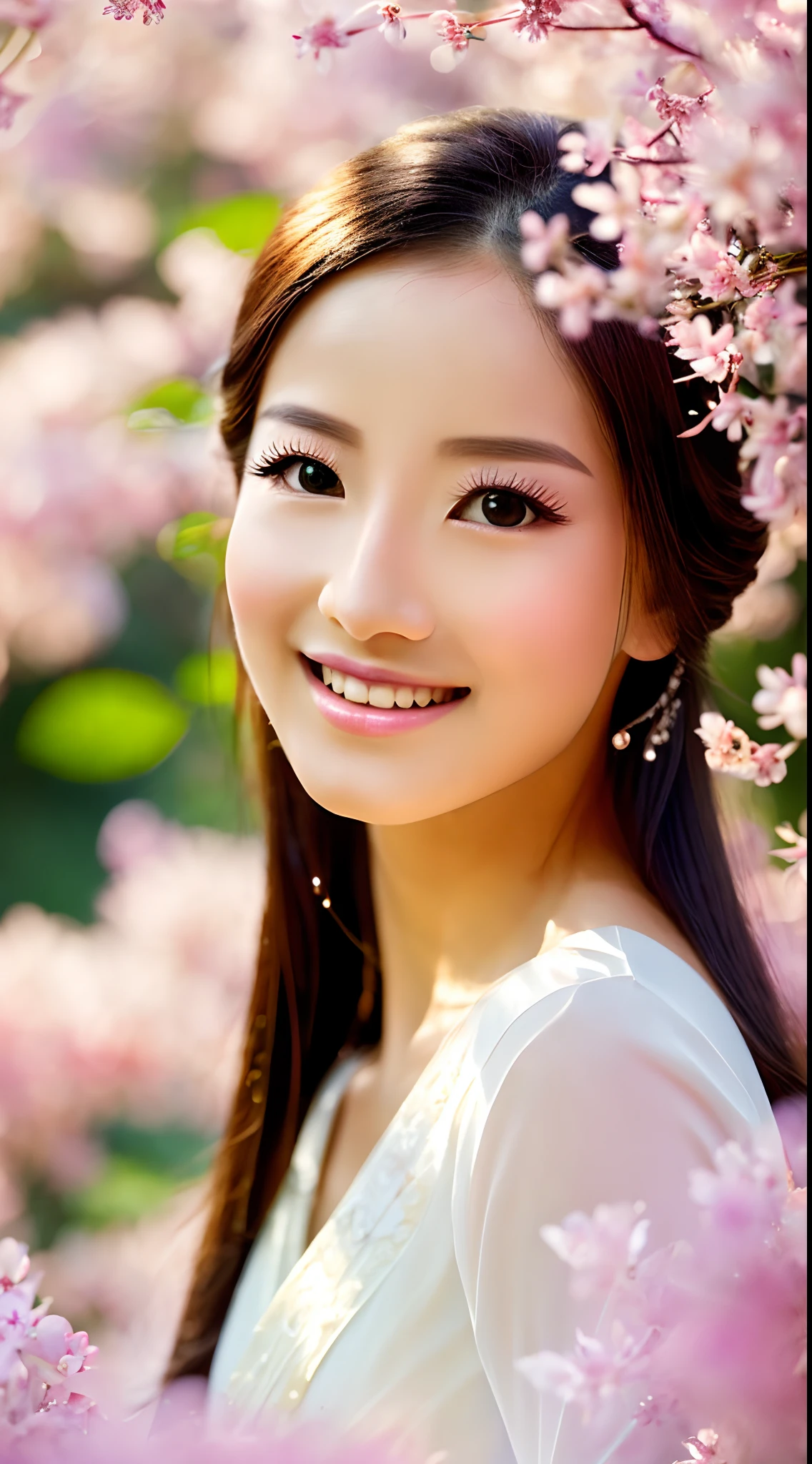 (Best quality,4K,A high resolution,Ultra-detailed,Realistic:1.37),Vivid colors,Sunlight,llight rays,bergamot,white blossoms,Beautiful girl,Exquisite features,Flowing hair,Serene expression,Garden setting,Elaborate dress,Soft sunlight,Gentle breeze,Cheerful ambiance,Backlit scene,a hint of smile,ethereal glowing,Fresh in the morning,Long shadows,harmony of nature,subtle reflections,Natural beauty,Twinkling dewdrops,Clear detail,serenity and calm,Sublime ingredients,Arrive at the branch,whispering leaves,Aromatherapy petals,with light glowing,Sparkling highlights,Subtle shadows,Soft focus,Sublime beauty,Whisper natural,Fantastical Atmosphere,Illuminated background.