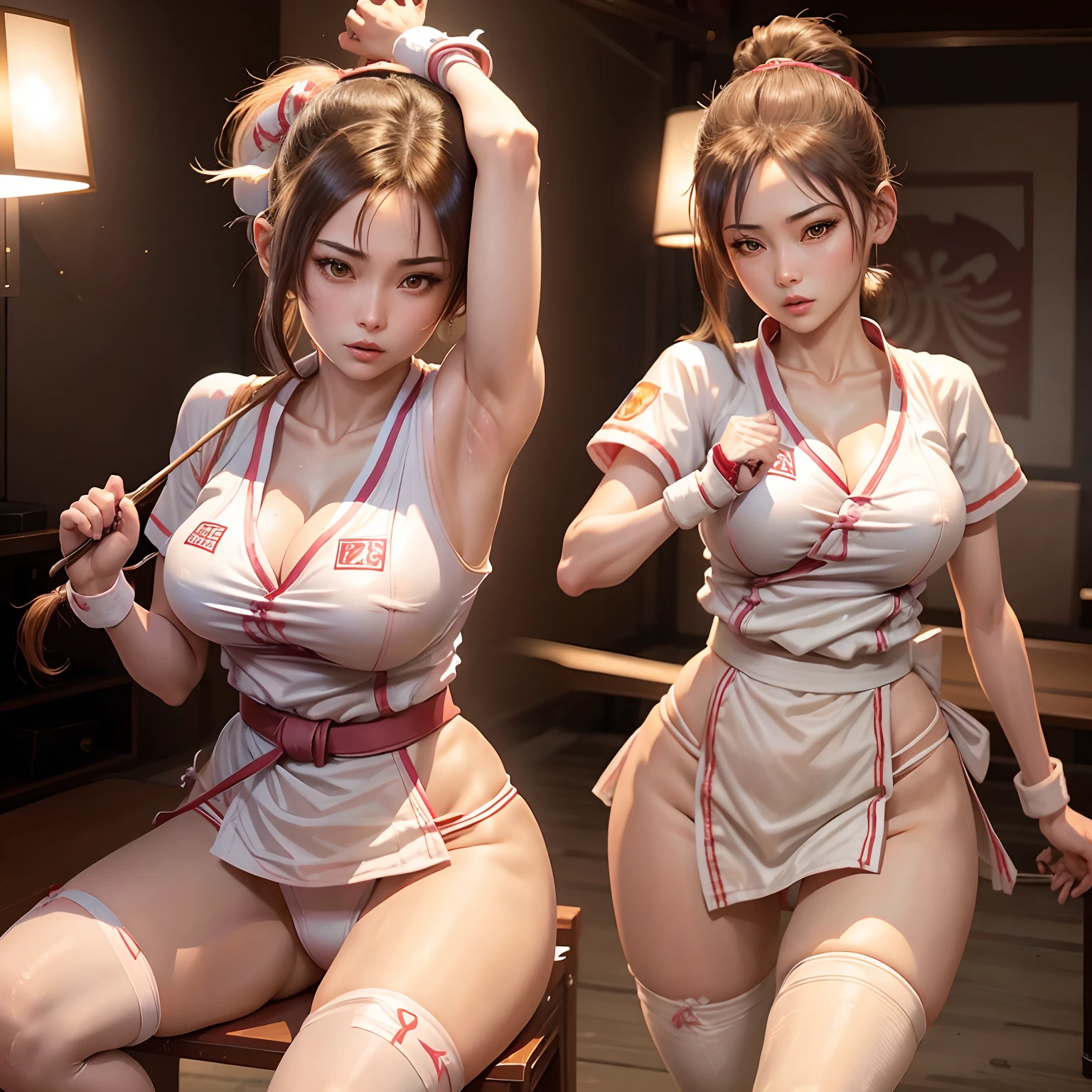 mai shiranui in karate gi, karate outfit, karate