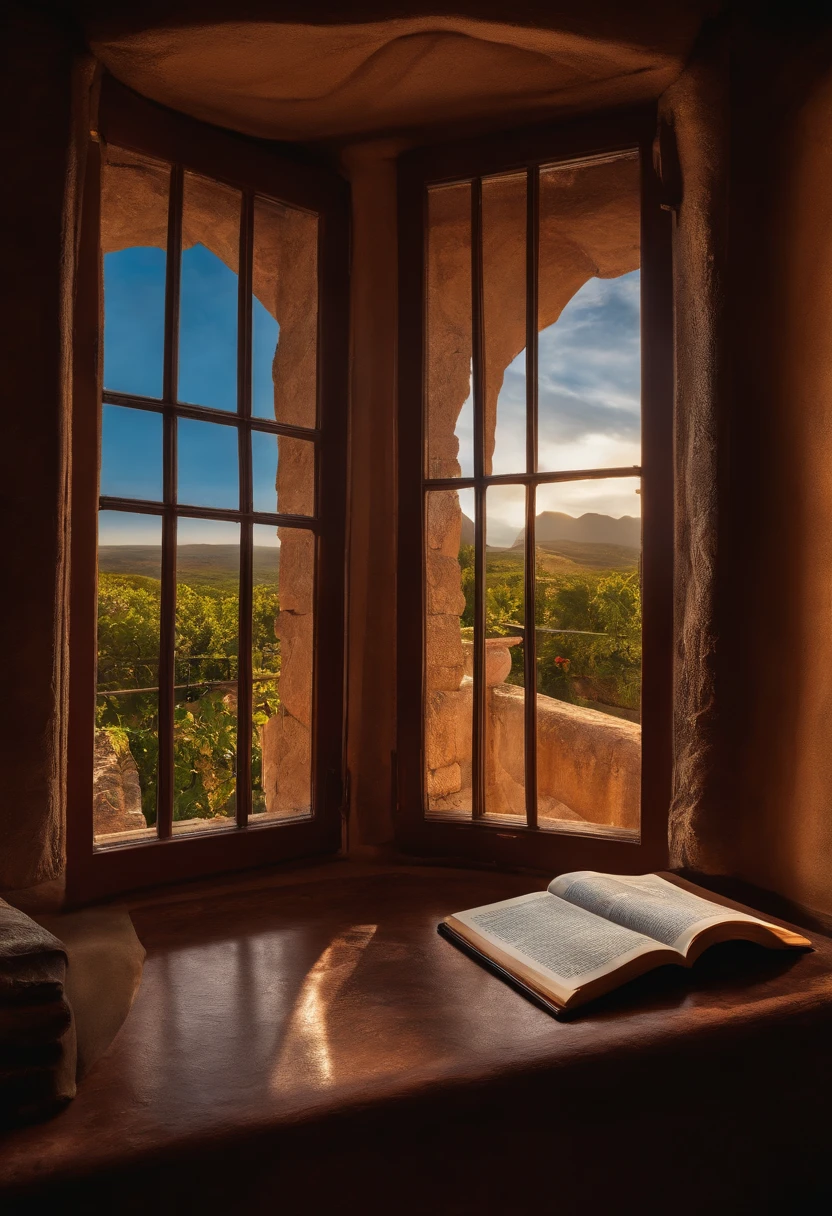 un libro, A pen in the middle of the book, ventana, Viento ligero, DL, Vista desde la ventana, Soles，perfil