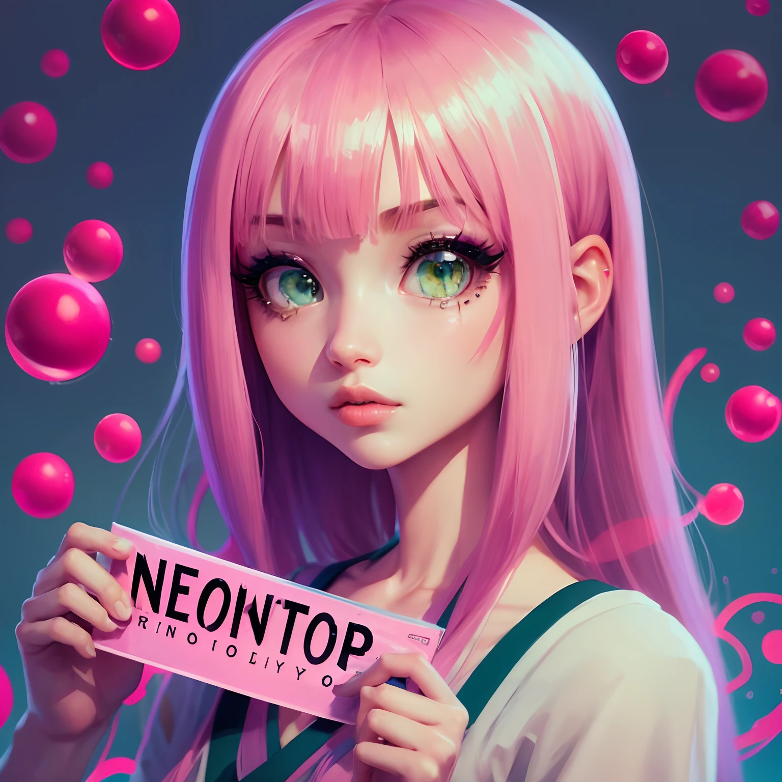 8K,Super detailed,super high quality,Ultra-precision,The ultimate masterpiece,Splatoon girl gal, Golden Eyes、big ,big Thigh,White Leather Jacket,jeans,Twin tails(blonde&Pink mix tentacle hair),Cool graffiti on the wall,Cyberpunk Street, smile、blush、Real Anime、3d、