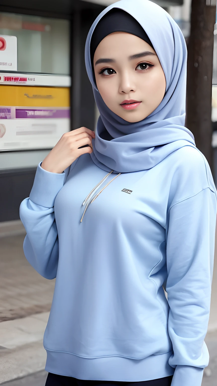 (RAW photo, best quality), (realistic, photo-realistic:1.3), ((Hoodie, Hijab Dress, Hijab Hair)), best quality of Hijab Girl, Full Hijab Dress, highly detailed, masterpiece, ultra-detailed, illustration, 1girl, upper_body, dynamic angle, world masterpiece hijabi, extremely detailed CG unity 8k wallpaper, ink, Amazing, cinematic lighting,