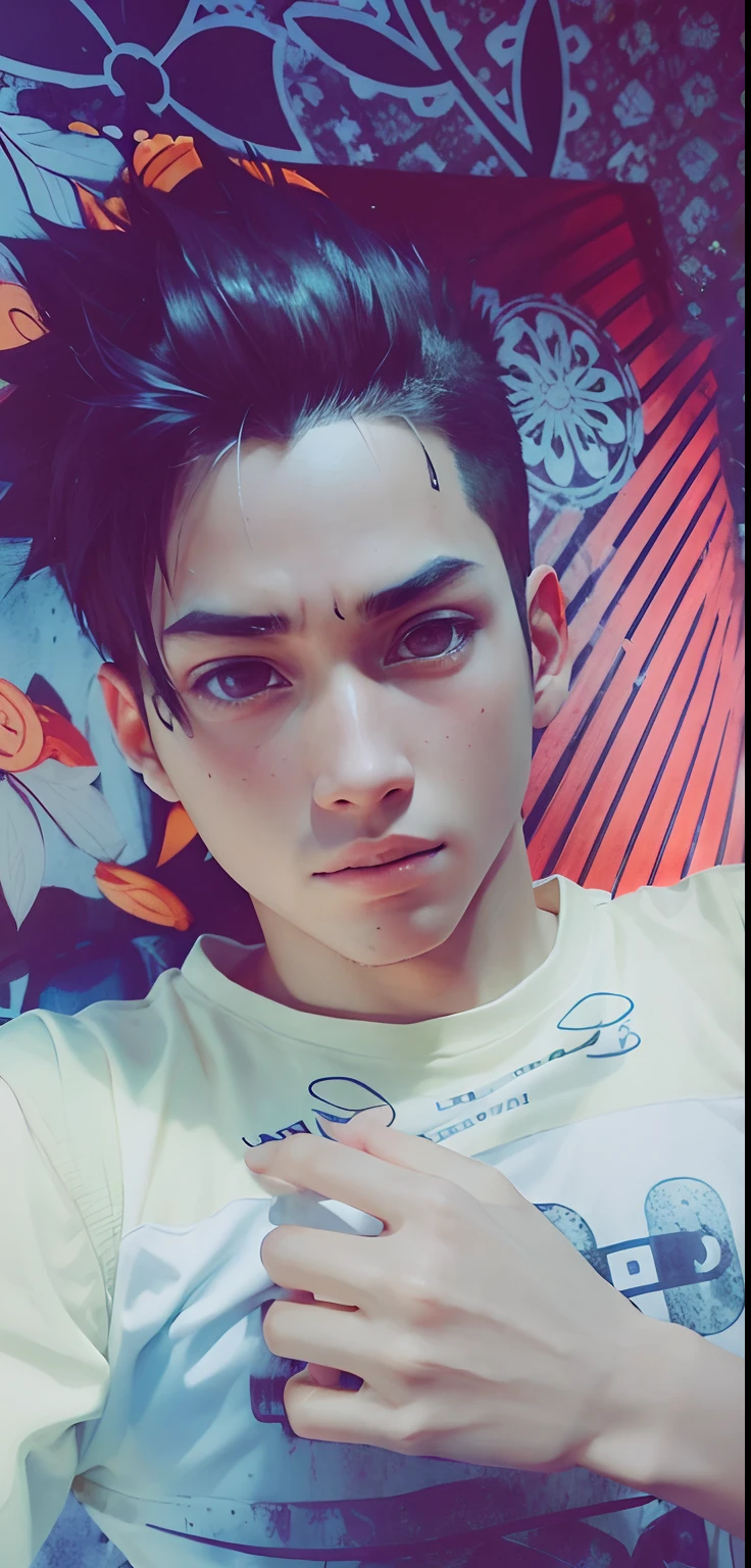 Naruto look, light in background boy