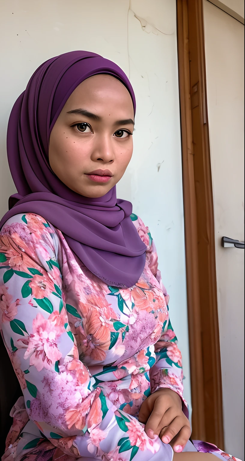 Wearing Overalls, Very cute and baby-like face, Very cute and baby-like face, G-String Naked, Angry pose, Angry face, (((HIJAB MALAY GIRL))), masutepiece, High quality, UHD 45K, Realistic face, Realistic skin feeling , A Malay Lady, , , Very cute and baby-like face, (((FLAT CHEST))), (MATRIX WORLD), ((look In front at the camera and SADNESS)), ((())), (((CUTE GIRL))), ((PASTEL RED LIPS)), ((PASTEL GREEN BLOUSE)), ((CHUBBY)), ((UNDRESS)), Insert the ghost's finger into the asshole.