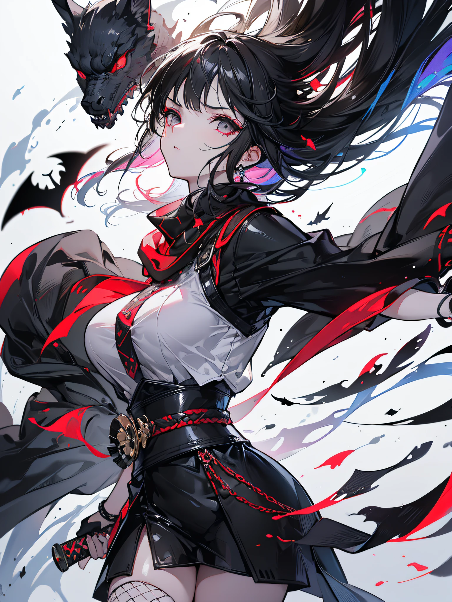 1 Girl,masterpiece, best quality, very aesthetic, absurd,
aboutm, about:Zero - Life in Another World - A demon maid who has deep loyalty and affection for the protagonist, Subaru, Demonstrates great power and emotional depth.