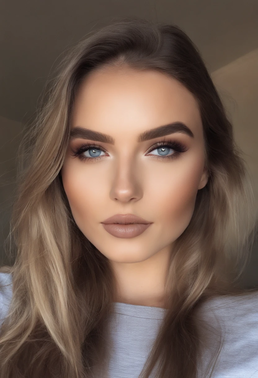 Arafed woman completely , fille sexy aux yeux bleus, ultra realist, Meticulously detailed, Portrait Sophie Mudd, cheveux blonds et grands yeux, selfie of a young woman, Yeux de chambre, Violet Myers, sans maquillage, maquillage naturel, looking straight at camera, Visage avec Artgram, Maquillage subtil, Superbe photo de tout le corps , dans la chambre, Medium to large bust, yeux bruns, Souriant, Tenue sexy, latex, Chlorure de polyvinyle, cuir, simili-cuir
