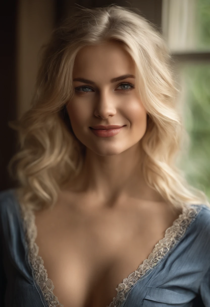 professionnel, (Photo 4k:1.1) par (Jeremy Lipking:0.3), (Dittmann Anna:0.3), (jiner:0.3), (mise au point nette:1.3), High detail, Porter (low-cut shirt:1.2), beautifull detailed face, yeux noisette, longs cheveux blonds, (attractive young woman:1.3), (Seductive:1.1), (rougissant:1.1), Forme du corps du sablier, gros seins ronds, hanches larges, blonde goddess, tight attire, tight attire, smiling seductively, joli visage, fille parfaite aux cheveux blancs, pose satisfaite, Cute seductive smile, belle fille blonde, bonne jeune fille, Bel angle, pose attrayante, fille mignonne, sexy pose, Une magnifique Blonde, Image du corps entier, corps entier, Prise de vue du corps entier, talons hauts, jeans, haut en dentelle
