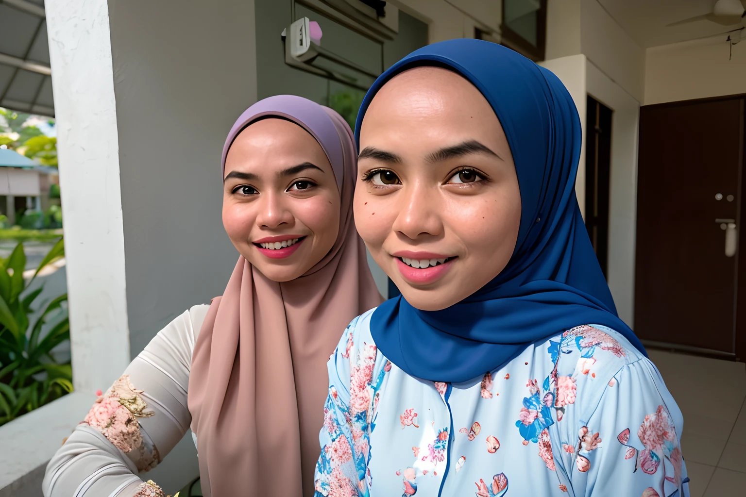 Portrait photo of a matured chubby malay girl, curvy, (laughing:1.2), hijab,malaysian, posing, look at a camera, nerd, spectacle, wear white shirt and short pleated skirt, wearing glasses, full body, room background, big breast,nighttime, backlit, epic realistic, hyper detailed, detailed skin texture, mole below eye, natural skin texture, mole in body, insane details, intricate details, accent lighting, soft volumetric light, bokeh, (dramatic light:1.2), (neutral colors:1.3), cross process, living room background, ((detailed realistic face and eyes)), good lighting, 8K resolution, Legs Wide Open, spread Legs, lying on bed, Liquid from the Crotch, Blushing, fat, wet body, wet cleavage, very wet body with water,