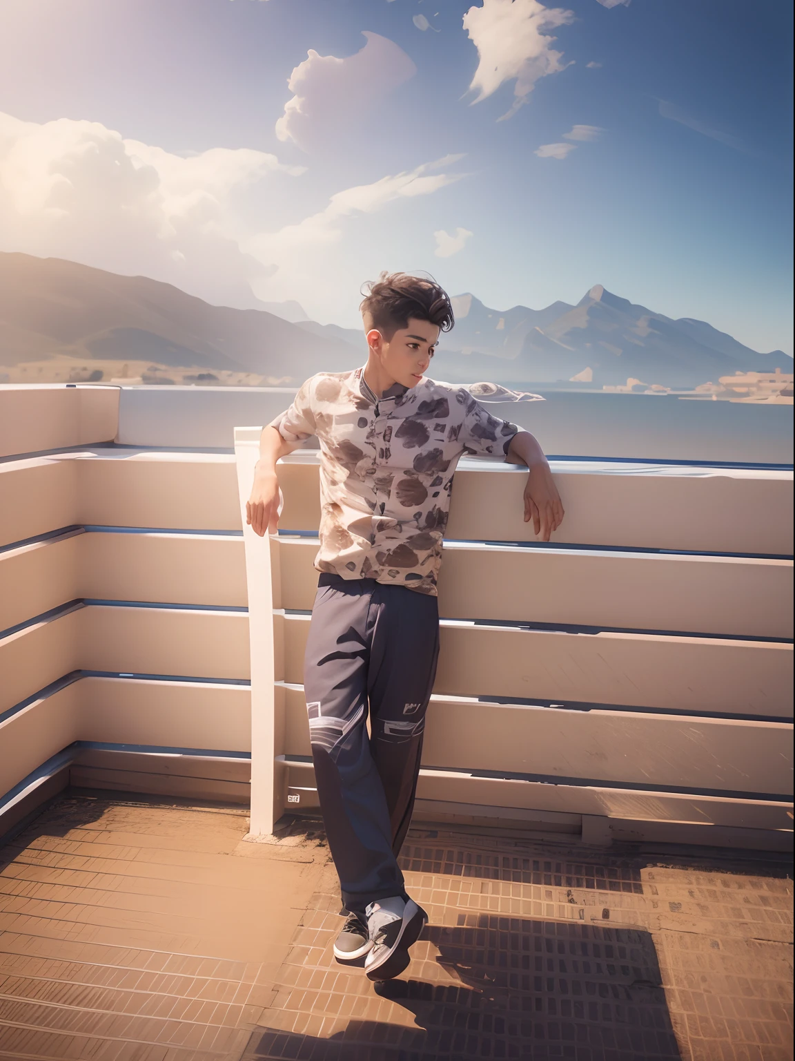 Background change smooth motion, 8k, smart boy