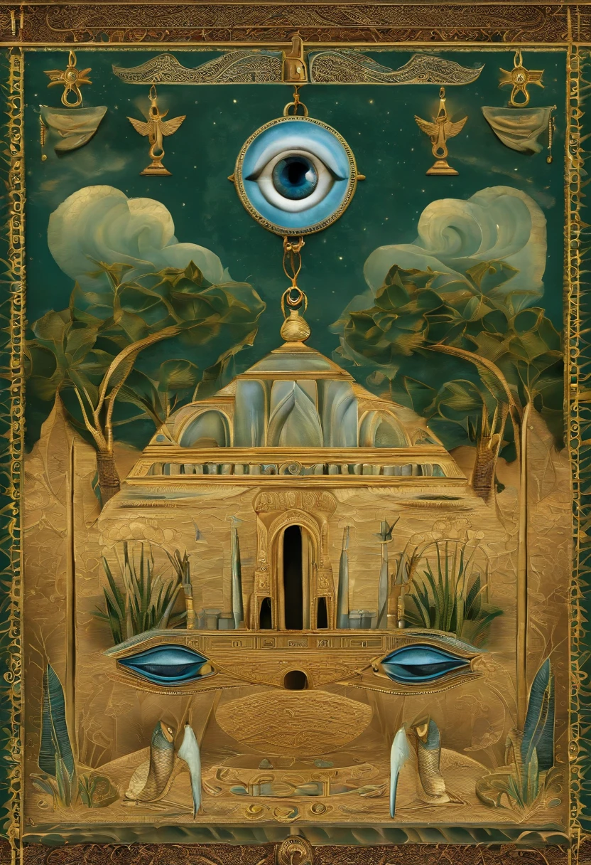 "En regardant dans votre main, You discover a mysterious object : a necklace with the Eye of Horus, sacred symbol of protection and power you didn't have before.

This amulet makes you consider that this vision is not the fruit of your imagination, but rather a mystical communication reinforcing your conviction that your destiny is linked to this quest.."