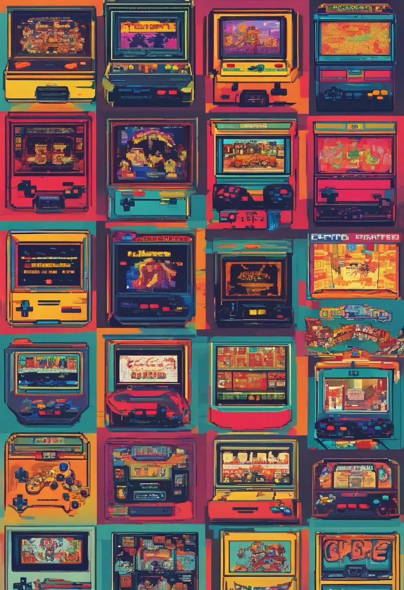 a boy playing,vintage gaming console, old, television, pixel art, retro colors, 8-bit graphics, childhood memories, button mashing, cartridge collection, retro gaming community, handheld gaming, old-school gaming, joystick controllers, iconic sound effects, scrolling backgrounds, pixelated characters, multiplayer battles, high score challenge, gaming tournaments, limited edition releases, classic game titles, nostalgic music tracks, gaming marathons. (best quality,4k,8k,highres,masterpiece:1.2),ultra-detailed,(realistic,photorealistic,photo-realistic:1.37), vivid colors, studio lighting.