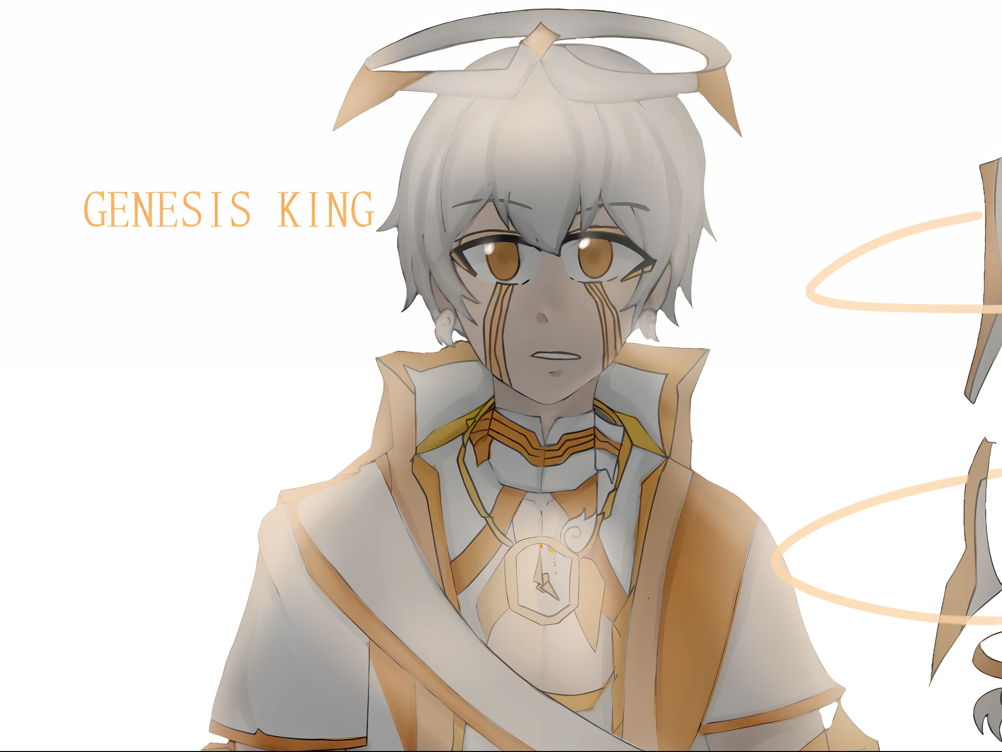 There is a painting of a man with a sword and a sword., keqing from genshin impact, ( ( God of AI Art ) ), King of the Unconventional Sky ( Available in length, God of AI Art, detailed fanart, official art, The White King, Characters introduced, Inspired by Kris from Deltarrune, Former Demon King, Full resolution