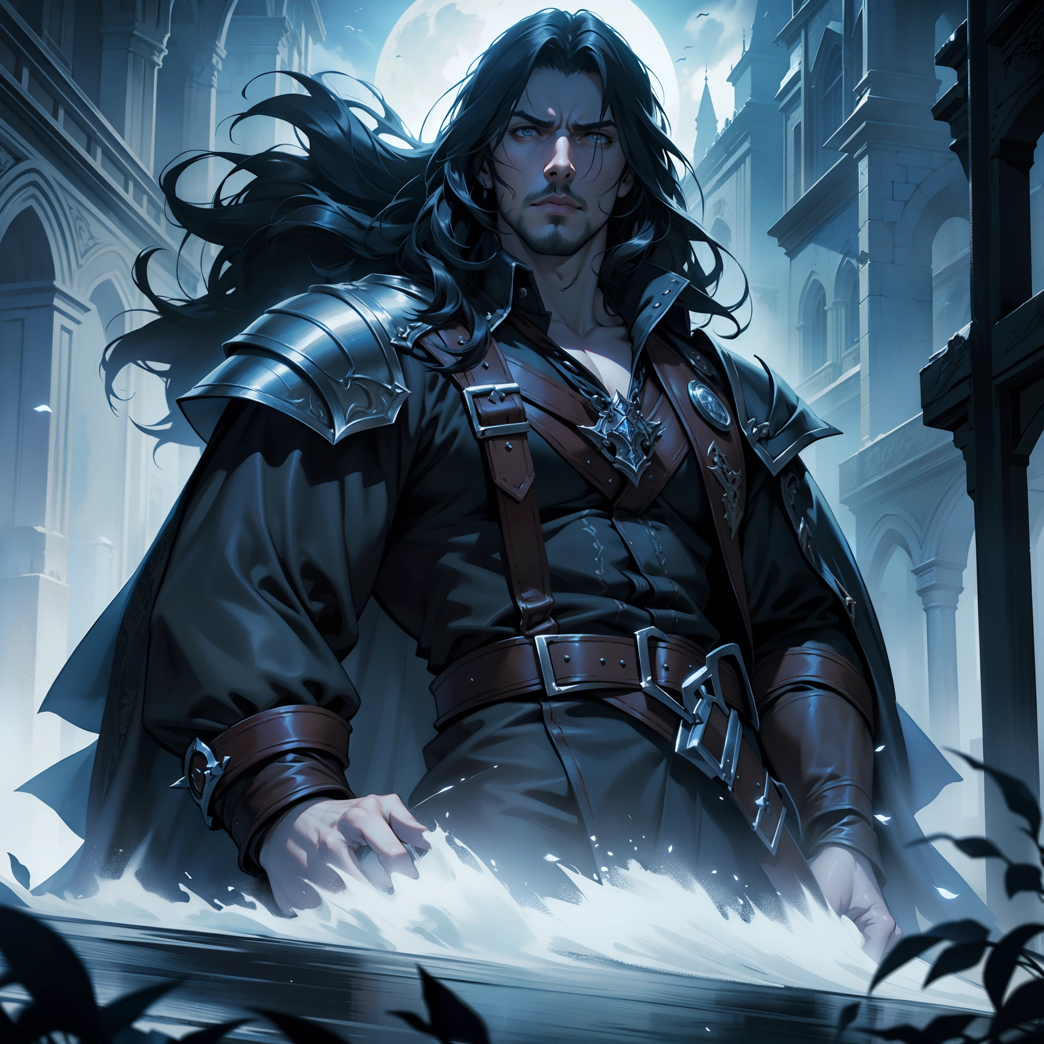 Castlevania Lord of the shadows hyper realistic super detailed Dynamic shot master piece poster of the movie dark atmosphère hyper realistic super detailed faces hyper realistic super detailed Dynamique poses