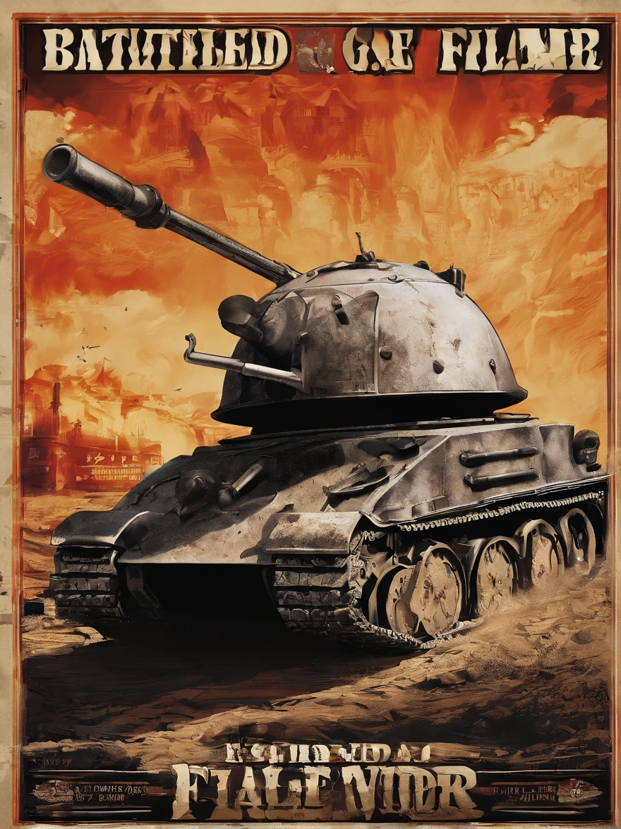 battlefiled，eventide，flame of war，crosses，in a panoramic view，smoke of gunpowder，Worn-out steel helmet