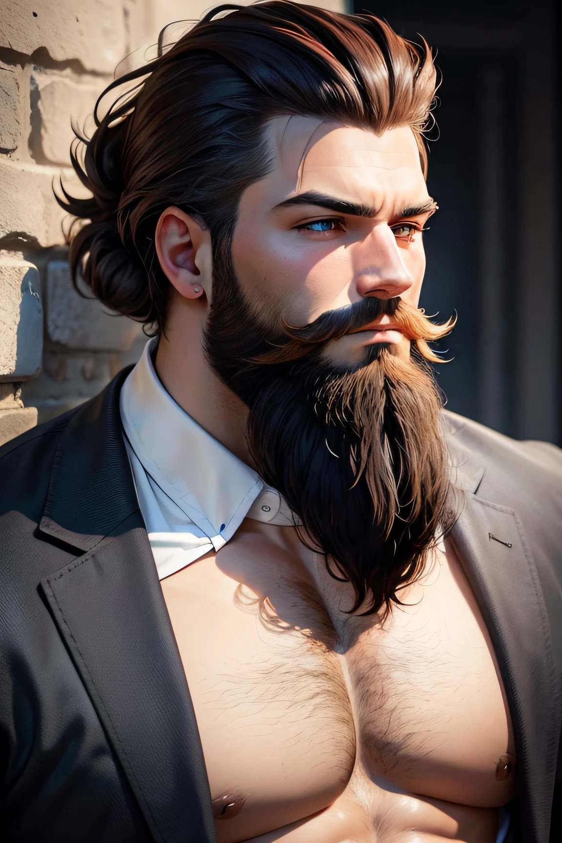 homme de couleur noir barbue