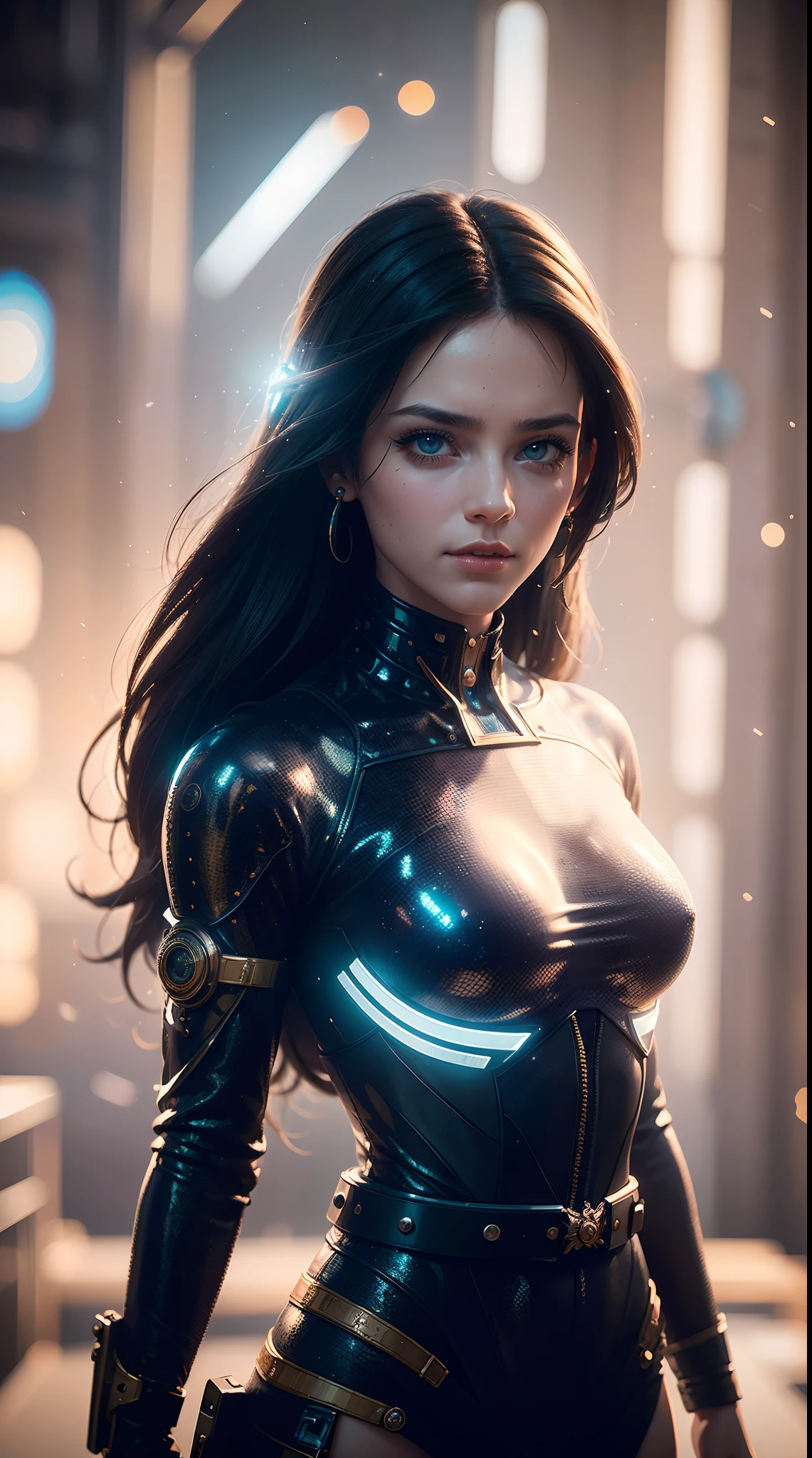 (1girl), (((Obra maestra))), retrato de moody de {Vaporwave Futurista Cyberpunk Traje Espacial} con {fresco} (((casco))), {Espacio, Estacion espacial}, perfect composition by Stanley Kubrick, Hiperrealista, (Super detailed), 8k, alta calidad, Arte de tendencias, tendencias en Artstation, foco nítido, Foto de estudio, Detalles intrincados, Altamente detallado, por Greg Rutkowski
