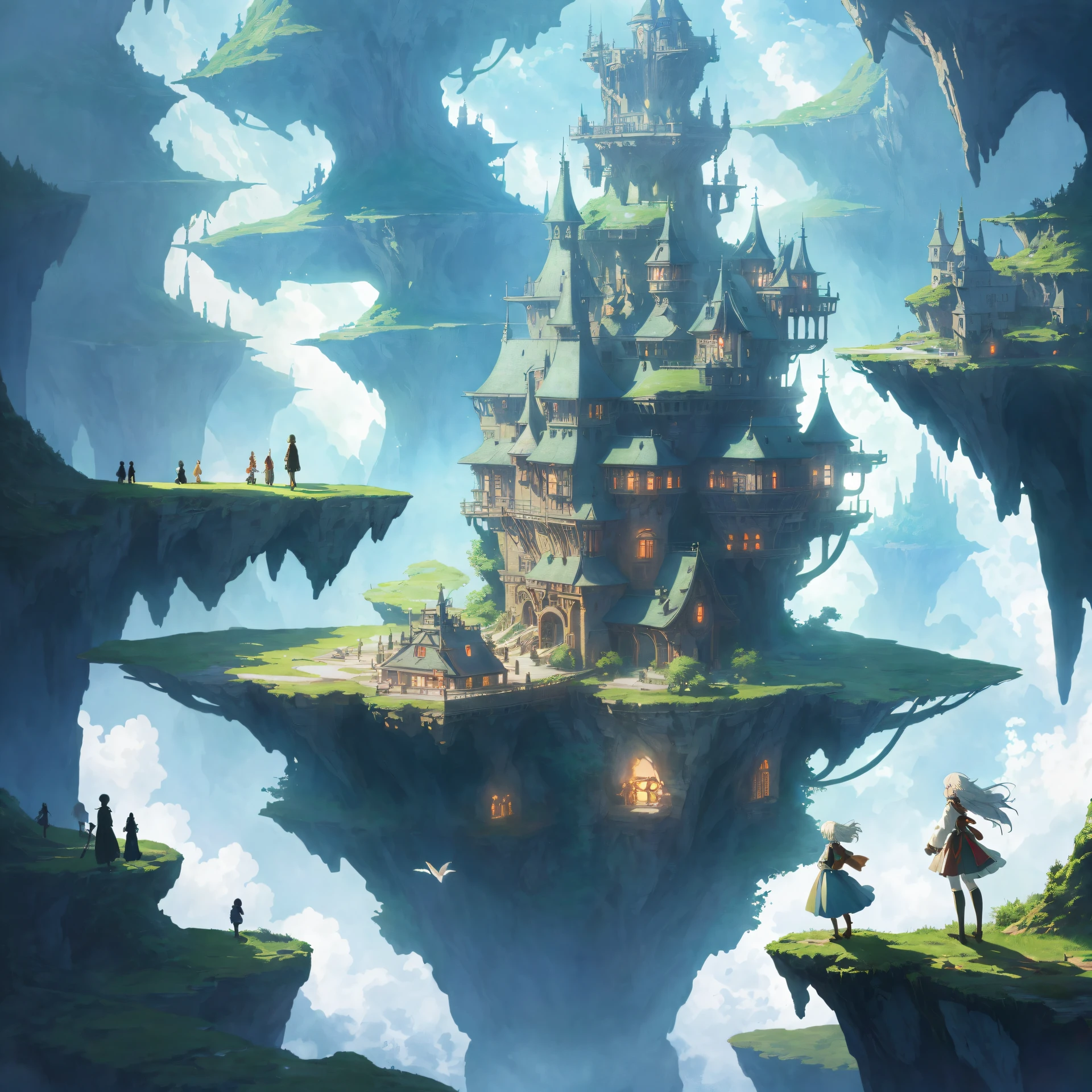 (best quality,4k,8k,highres,masterpiece:1.2),ultra-detailed,(realistic,photorealistic,photo-realistic:1.37),Hayao Miyazaki's iconic style, Howl's Moving Castle, Giant moving castle, magical world, enchanting scenery, extraordinary imagination, captivating storytelling, fantastical creatures, mystical atmosphere, stunning landscapes, intricate details, dreamlike colors, ethereal lighting, whimsical architecture, graceful movements, dynamic energy, mythical beings, airships soaring in the sky, enchanted plants and flowers, magical transformations, floating islands, hidden passageways, mesmerizing steampunk elements, mystical artifacts, a breathtaking view from the castle's balcony, breathtaking sense of scale, grandiose adventure, unforgettable journey, emotion-filled characters, heartwarming moments, serenity and tranquility, mysterious and spellbinding soundtrack, boundless creativity, visual poetry, unforgettable cinematic experience