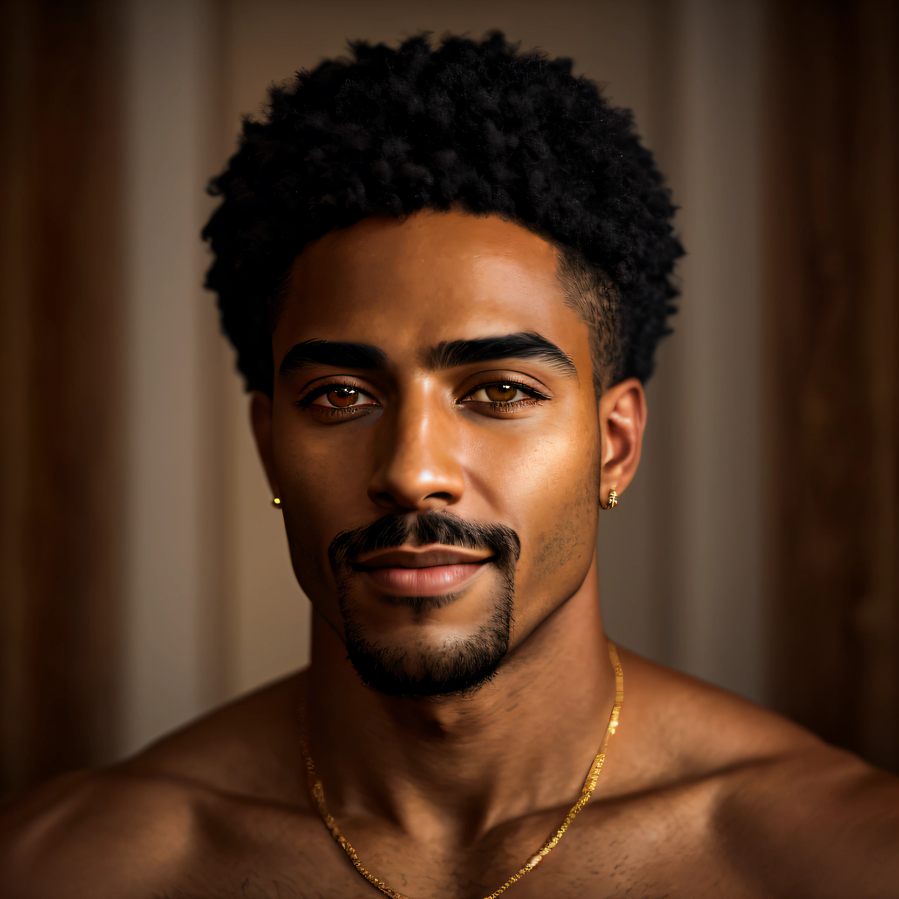 Masterpiece, Black Man, Moor ,award winning photo, extremely detailed, amazing, fine detail, extremely detailed eyes and face, by lee jeffries nikon d850 film stock photograph 4 kodak portra 400 camera f1.6 lens rich colors hyper realistic lifelike texture dramatic lighting unrealengine trending on artstation cinestill 800 tungsten,Handsome man, excited, smiling,   ((tan skin)),geen eyes ,perfect tad_body, perfect tad_face, cowboy shot