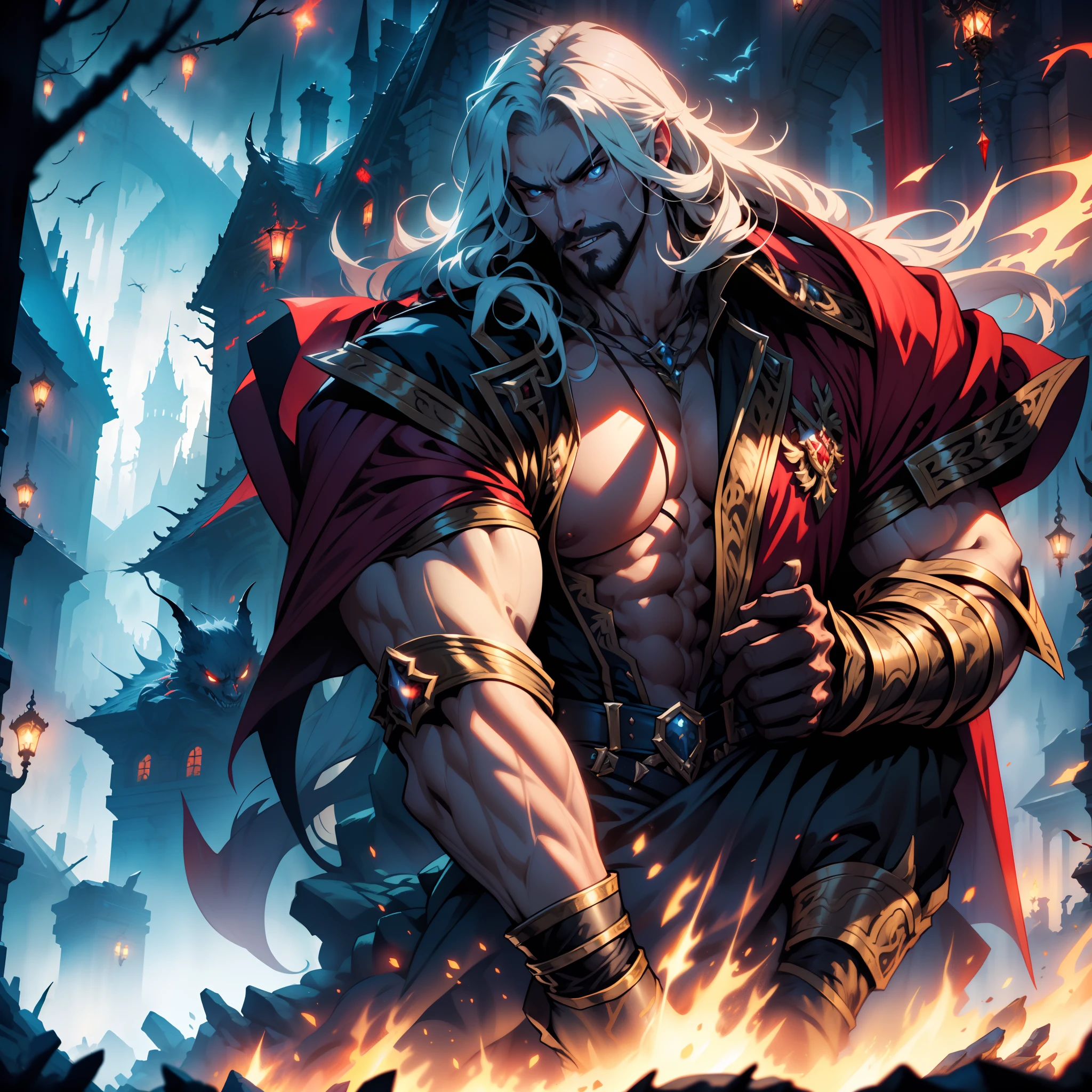 Castlevania Shadow Lord hyper realistic super detailed Dynamic shot masterpiece cinematic scene scenes movie Epic Legendary Lord Dracula leading troops armed with demons to fight sharp details cinematic scenes movie Epic Legendary