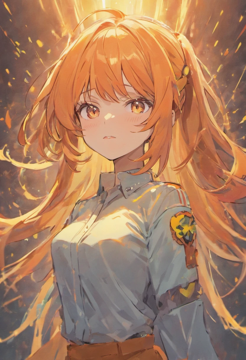 personagem corpo inteiro, mulher cabelo laranja, sarninhas rosto, usando uma camisa gola alta, cabelo longo