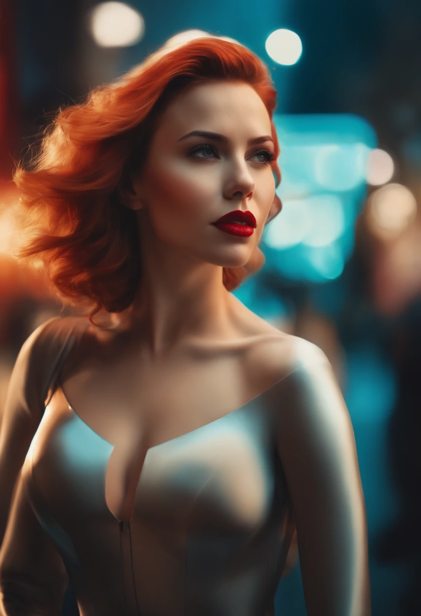 beautiful photo of scarlett johanssen, wearing a spideman costume, A stunning intricate full color photo of (sks woman:1), epic character composition, by ilya kuvshinov, alessio albi, nina masic, sharp focus, natural lighting, subsurface scattering, f2, 35mm, film grain, full body
