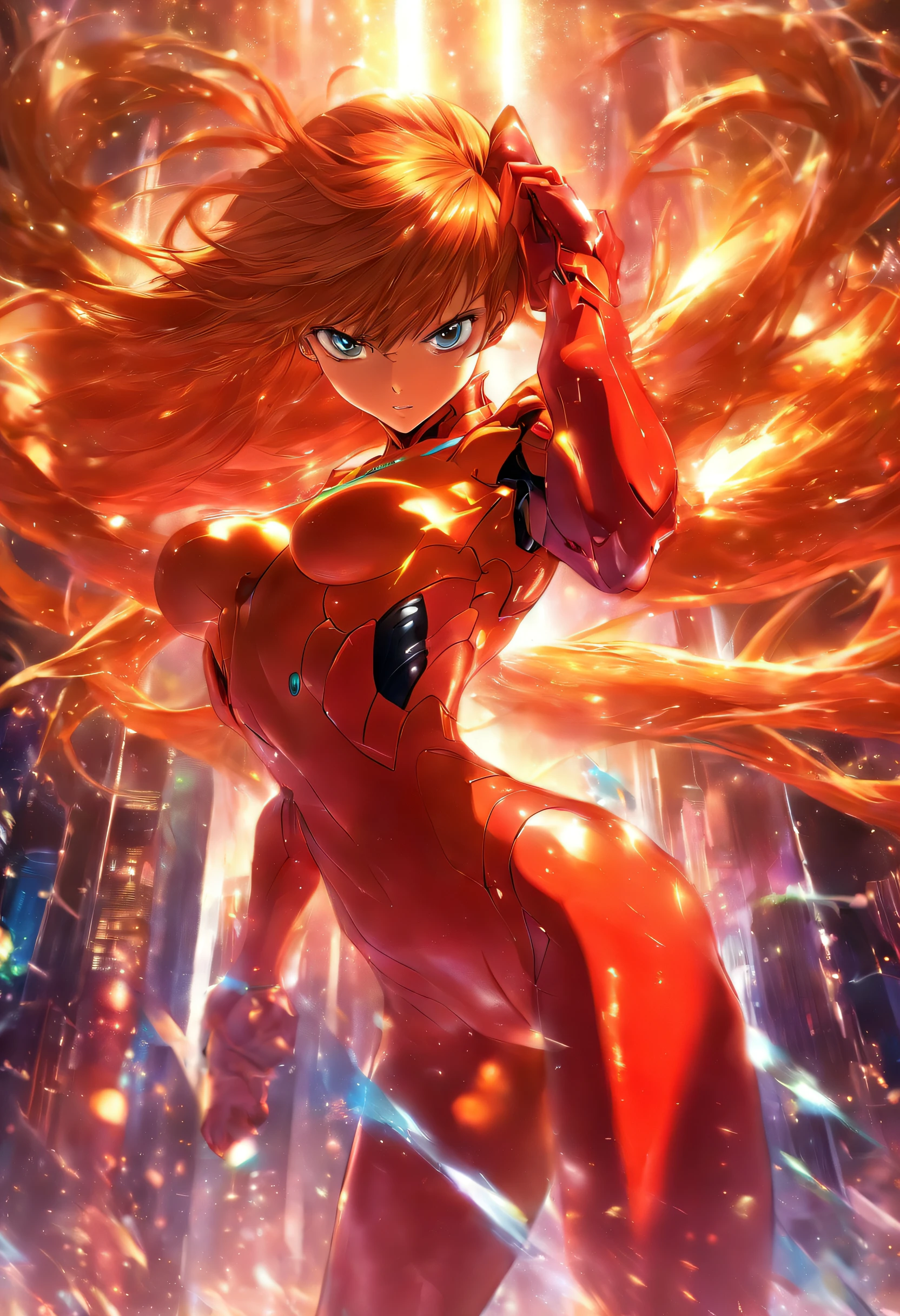 asuka langley, pelvic curtain, big breasts