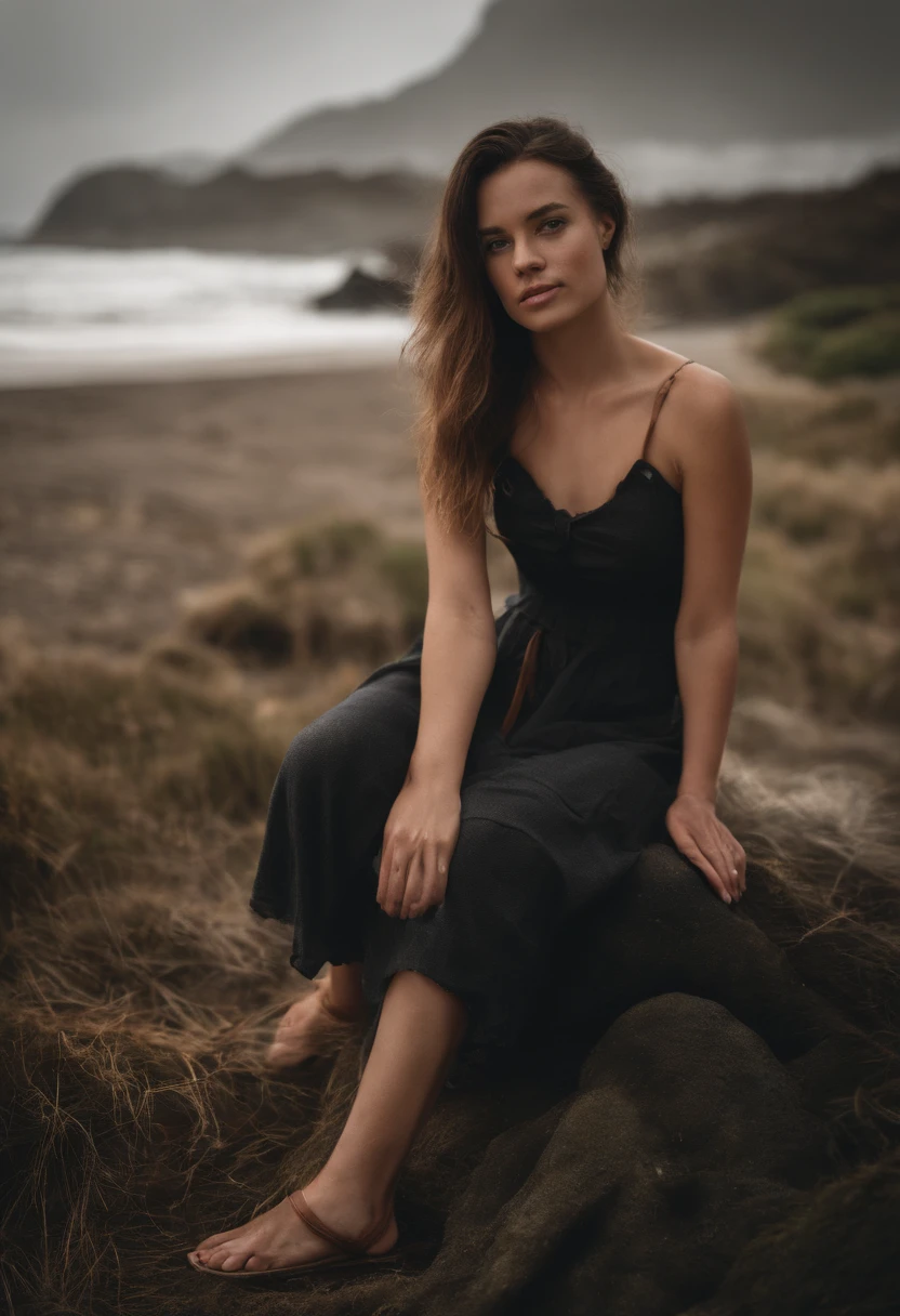 1 Girl 15  years old cute pose  sitting on the Beach, bikini  small tits, UHD, masterpiece, ccurate, anatomically correct, textured skin, super detail, high details, high quality, highres, best quality, 8k
