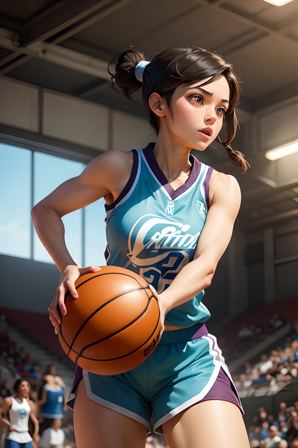 Korra playing Basketball