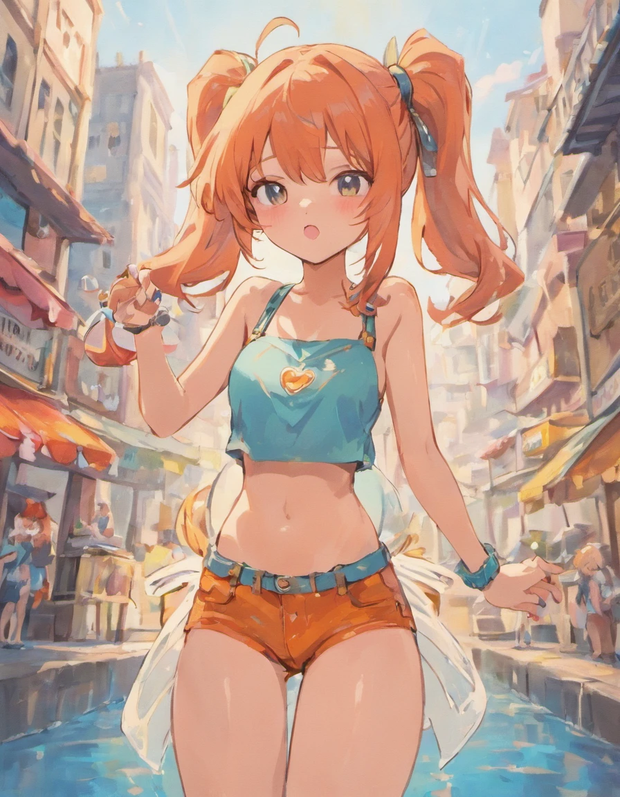 (side ponytail:1.000), (suspenders:1.000), (misty \(pokemon\):1.000), (pokemon \(creature\):0.999), (breasts:0.998), (shorts:0.998), (orange hair:0.995), (sweat:0.994), (nipples:0.993), (blush:0.979), (denim shorts:0.976), (one breast out:0.974), (1girl:0.966), (no bra:0.956), (drinking straw:0.954), (disposable cup:0.941), (bendy straw:0.934), (exhibitionism:0.932), (solo focus:0.893), (navel:0.891), (sitting:0.858), (eyelashes:0.854), (outdoors:0.846), (day:0.825), (flashing:0.799), (denim:0.788), (cup:0.753), (short shorts:0.724), (hot:0.717), (areolae:0.714), (half-closed eyes:0.693), (sky:0.660), (collarbone:0.632), (open fly:0.621), (small breasts:0.608), (holding:0.580), (eyebrows visible through hair:0.555), (suspender shorts:0.550), (glass:0.533), (blue eyes:0.531)