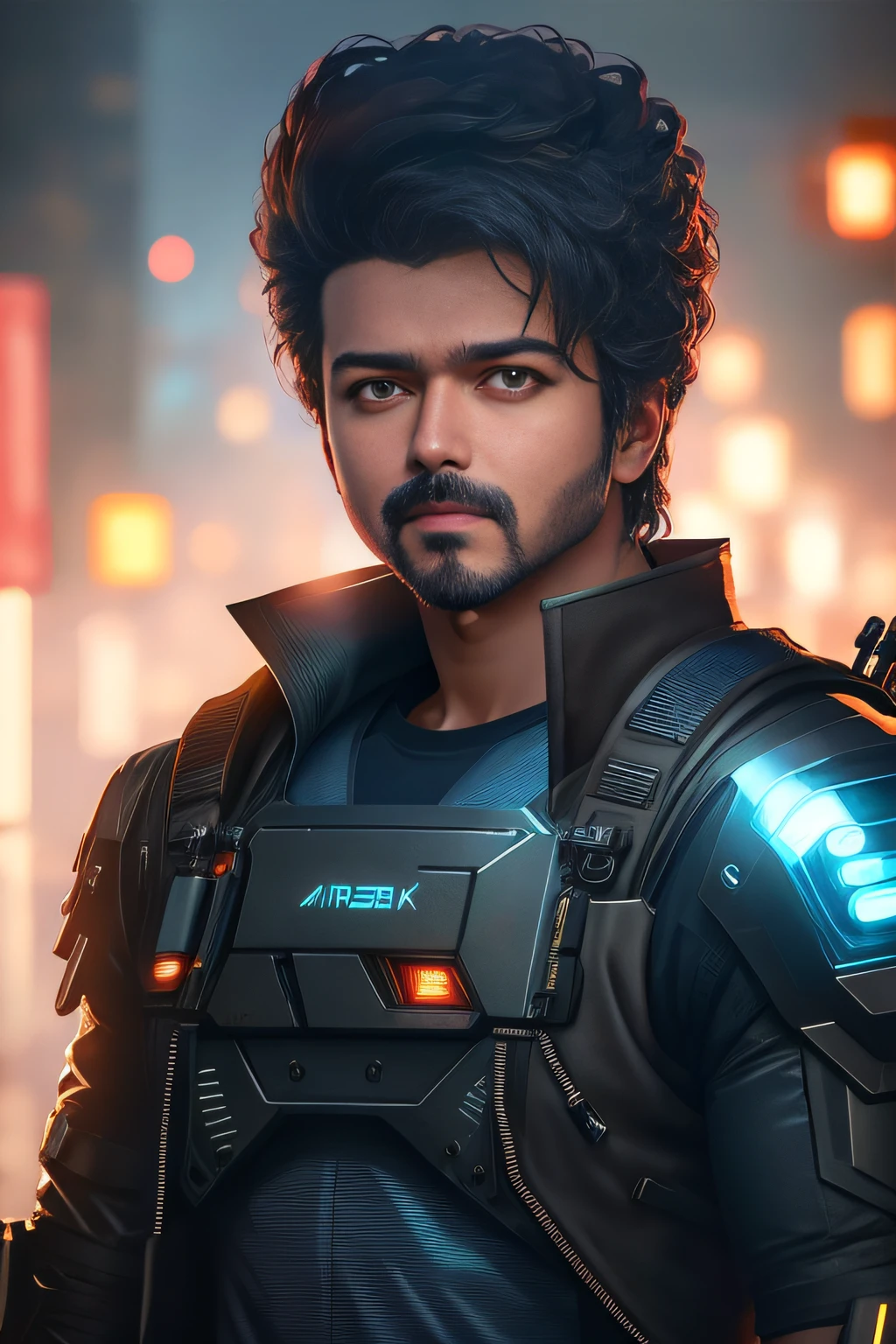 Change background cyberpunk handsome boy realistic face 8k ultra realistic.